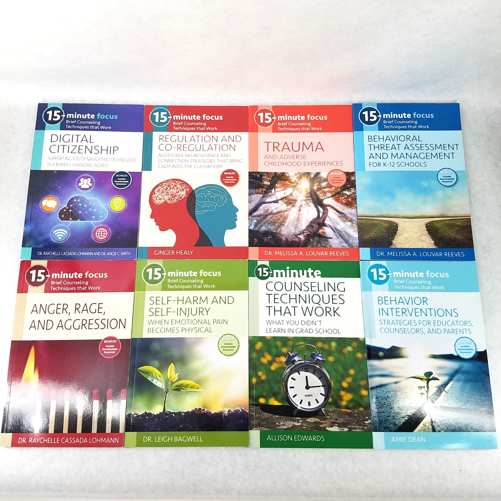 Lot of 8 15-Minute Focus Counseling Softcovers – LIKE NEW! Titles in Description