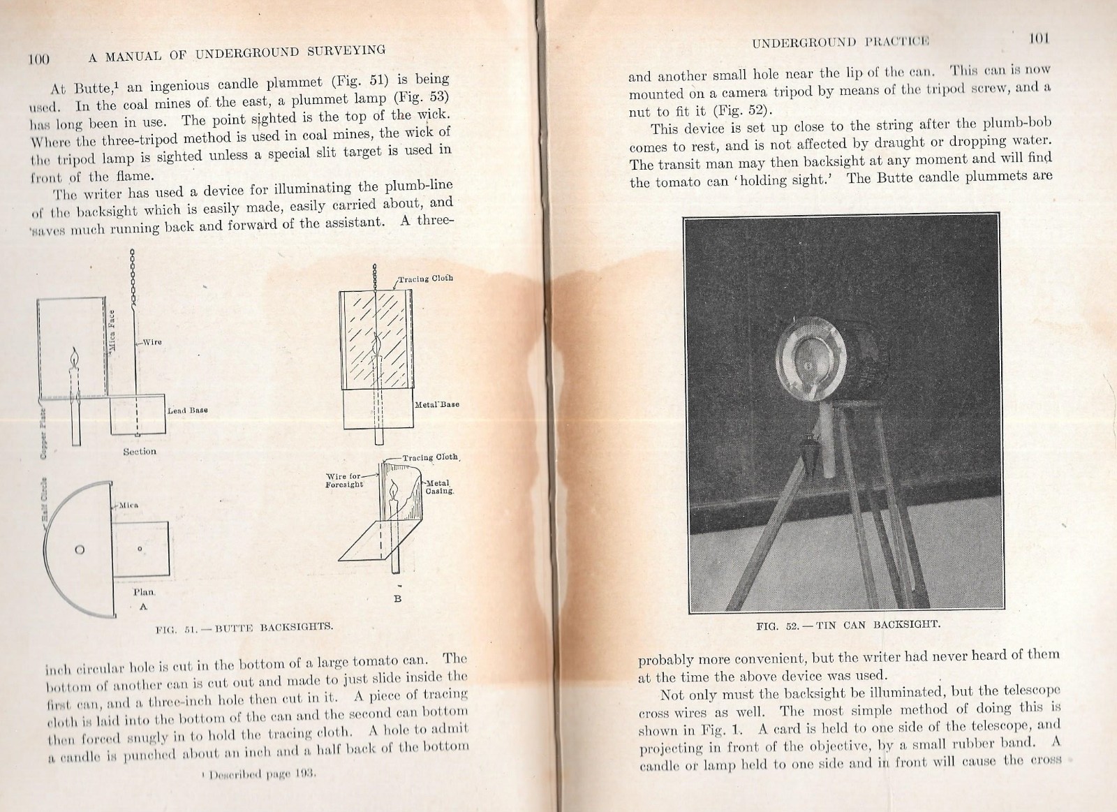 «MANUAL OF UNDERGROUND SURVEYING» by L. W. Trumbull – 1910