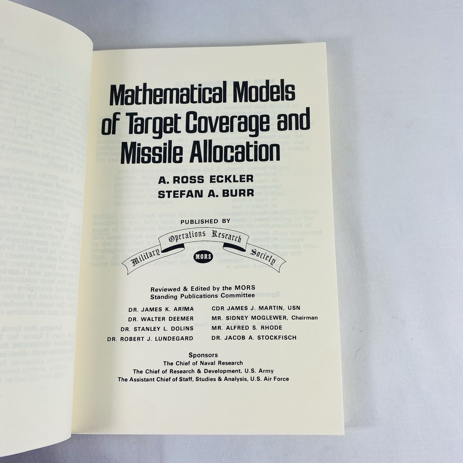 Mathematical Models Of Target Coverage And Missile Allocation Military-Math 2001