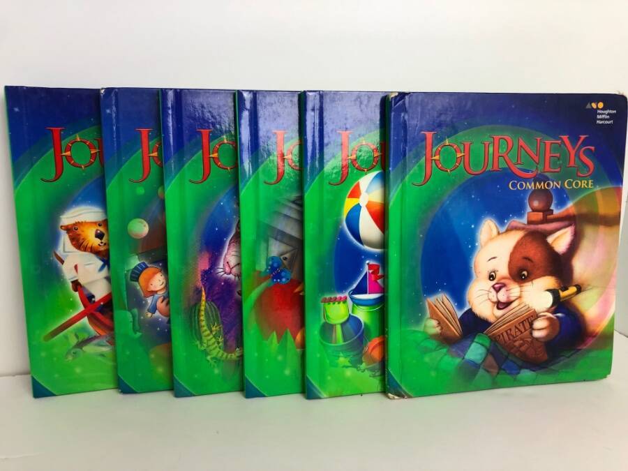 1st Grade Textbook Set 1-6 Harcourt Journeys Common Core 2014 READING Homeschool
