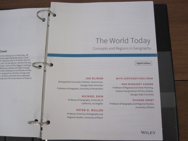 THE WORLD TODAY 8TH EDITION CONCEPTS AND REGIONS IN GEOGRAPHY LIKE NEW