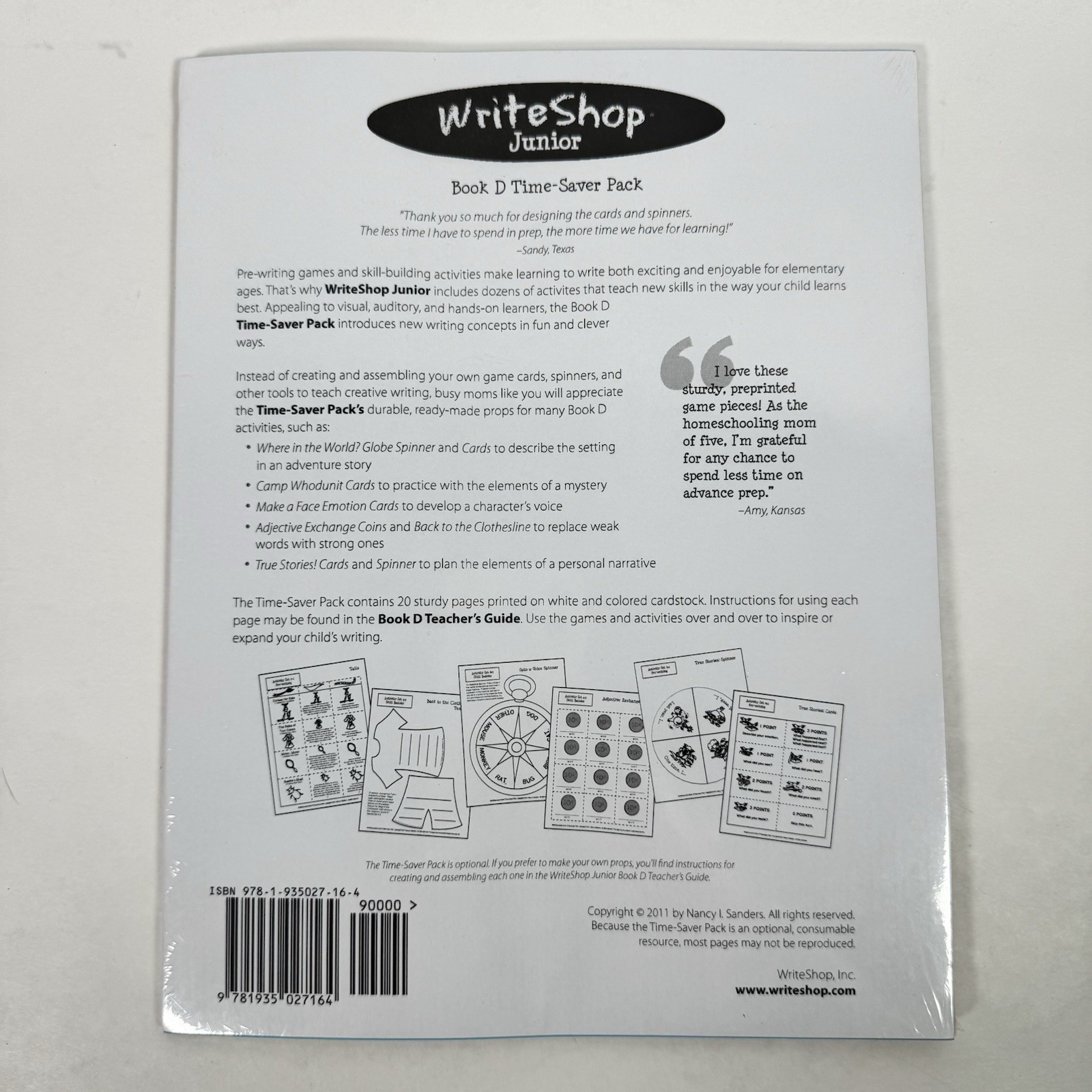 Write Shop Junior Book D Spiral Teacher’s Guide & Time-Saver Pack