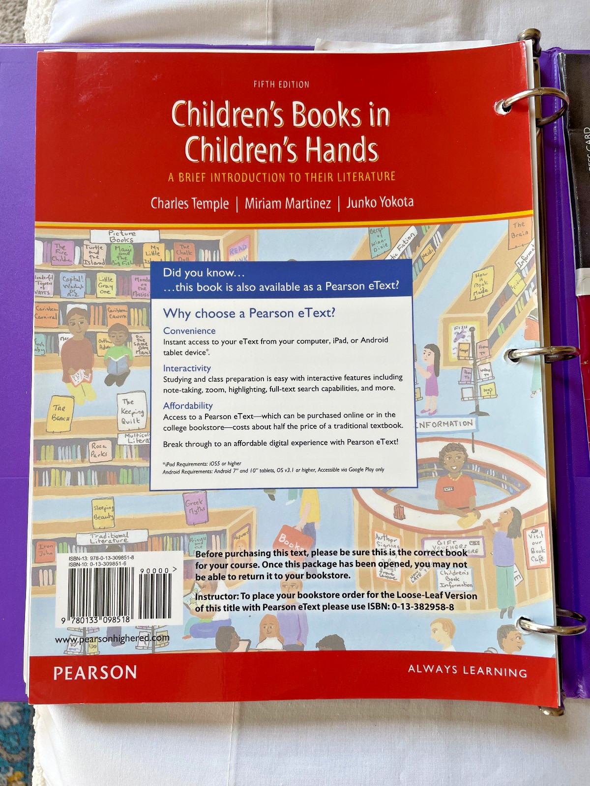 Children’s Books in Children’s Hands (Pearson 2015) 5th Ed Loose-Leaf Version