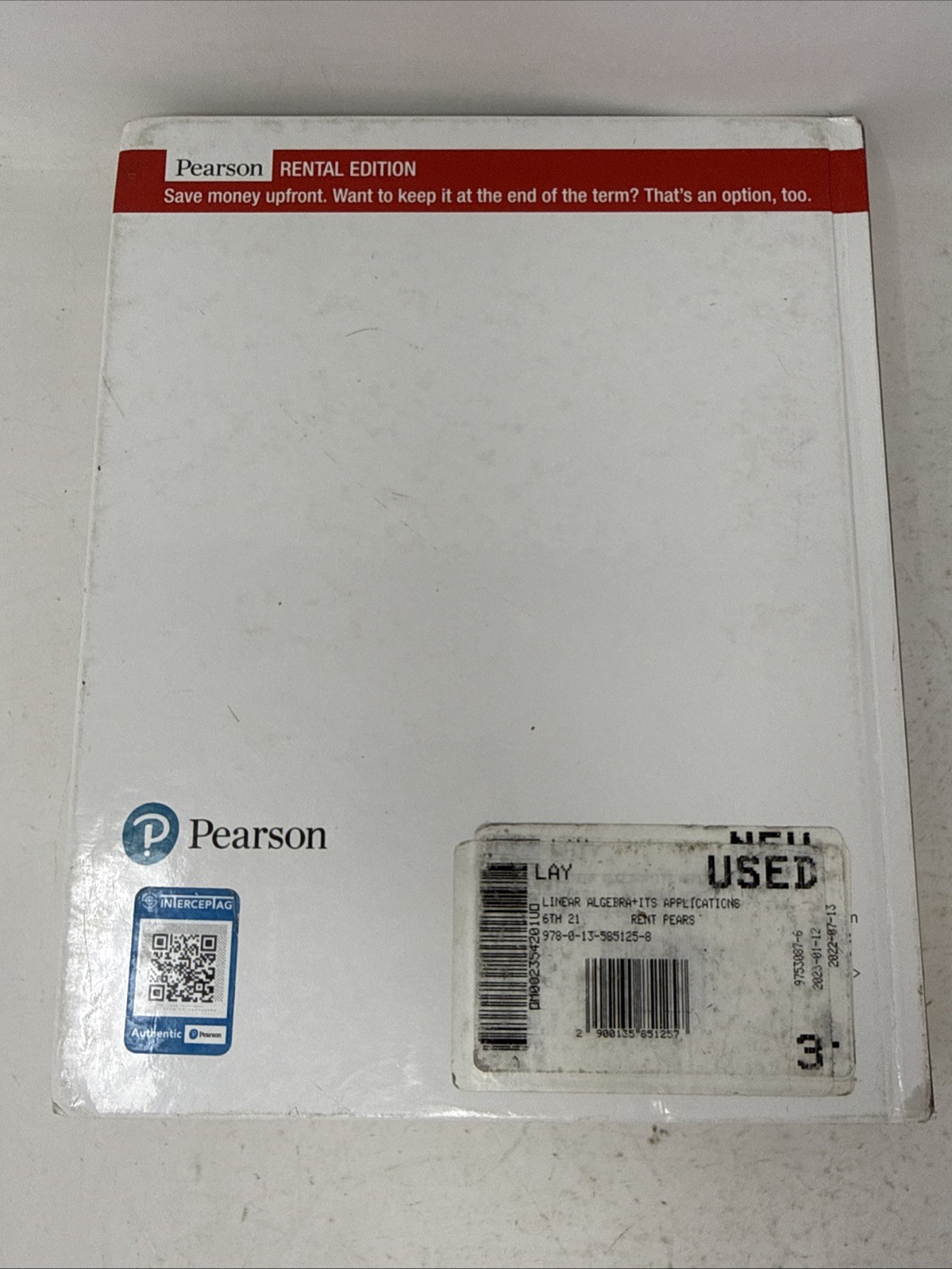 Linear Algebra and Its Applications. 6th Ed. Rental Ed. * W/cover Markings