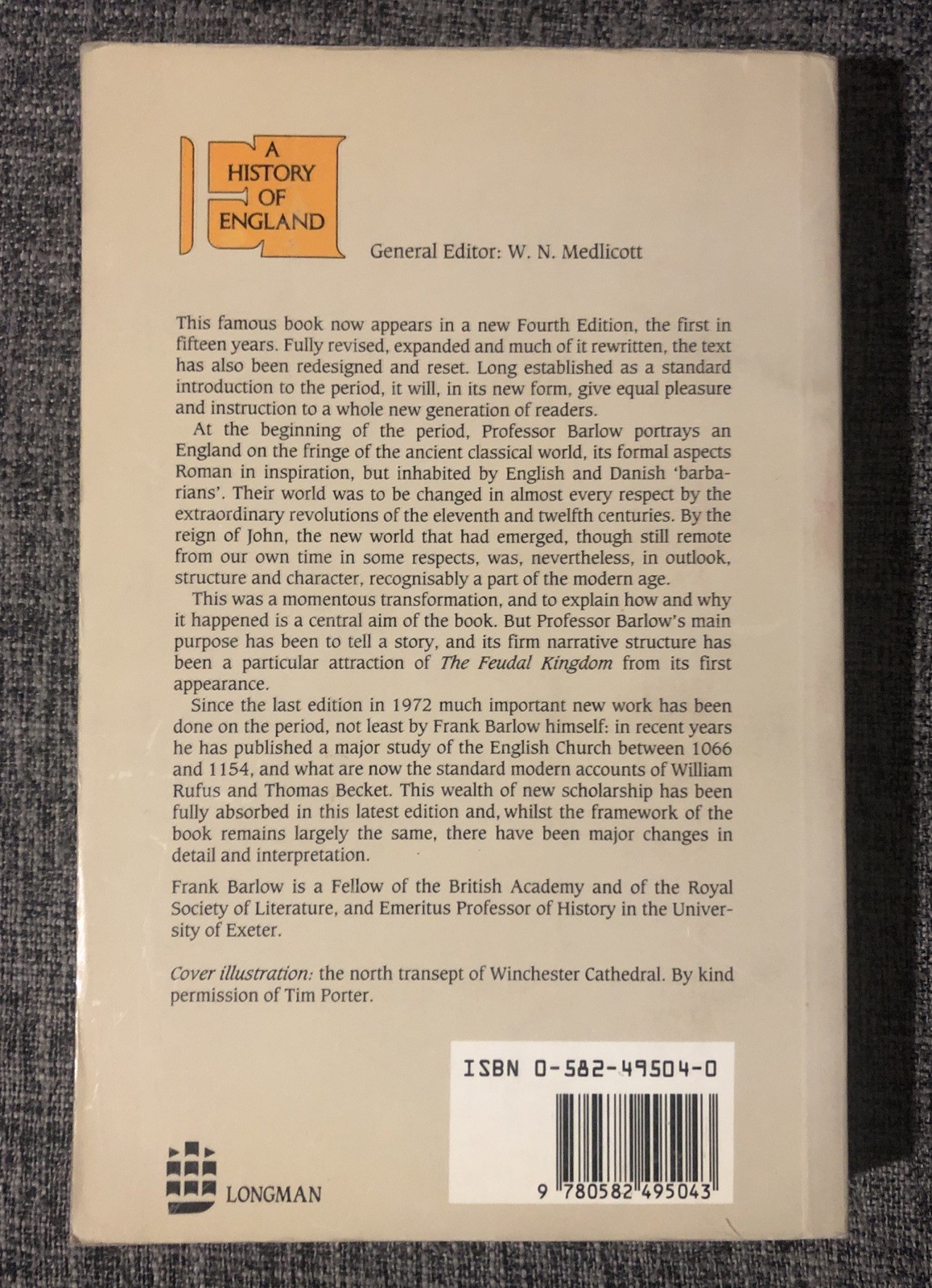 The Feudal Kingdom of England, 1042-1216 (History of England) by Frank Barlow