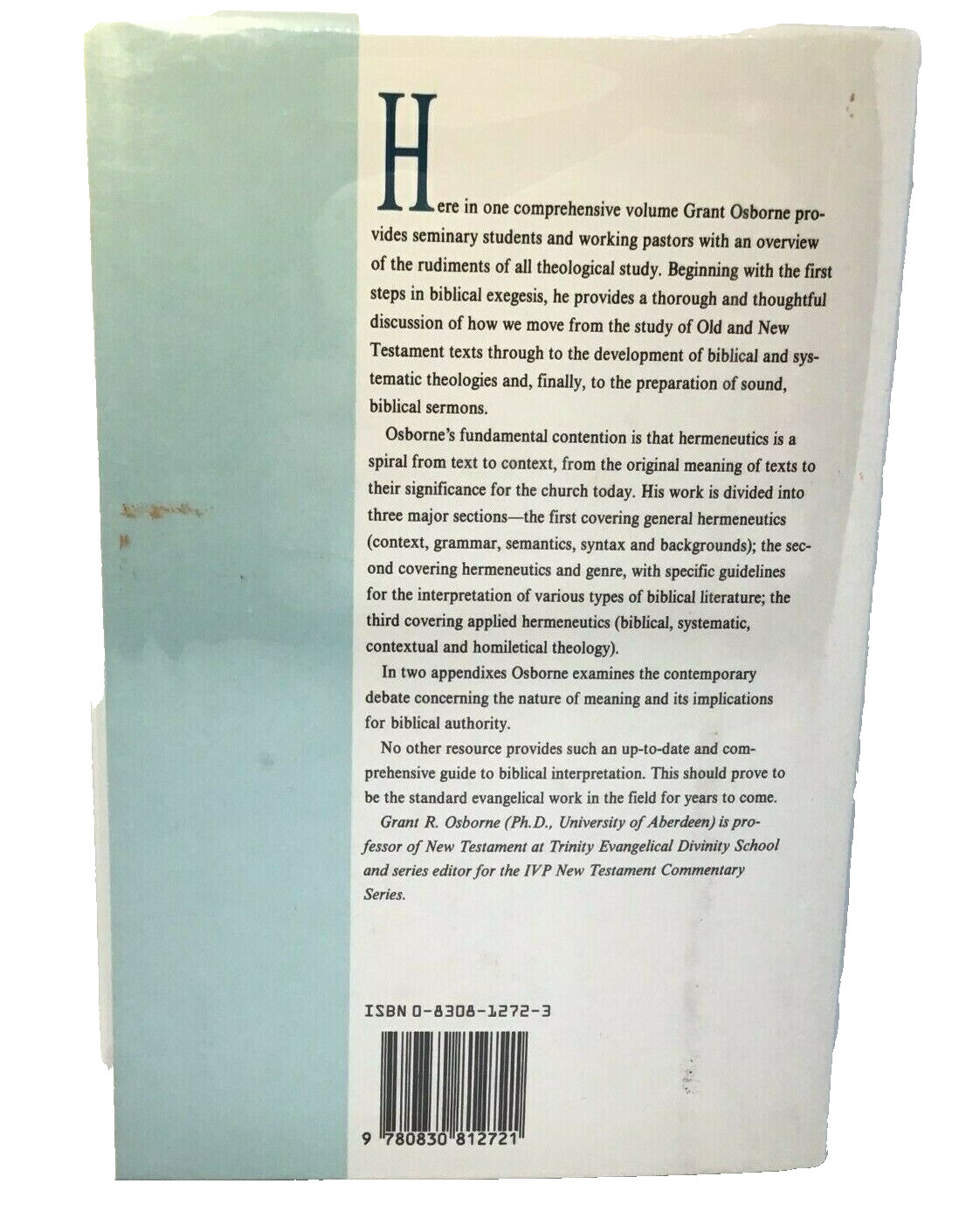 The Hermeneutical Spiral Grant Osborne Hardcover Book Biblical Interpretation B