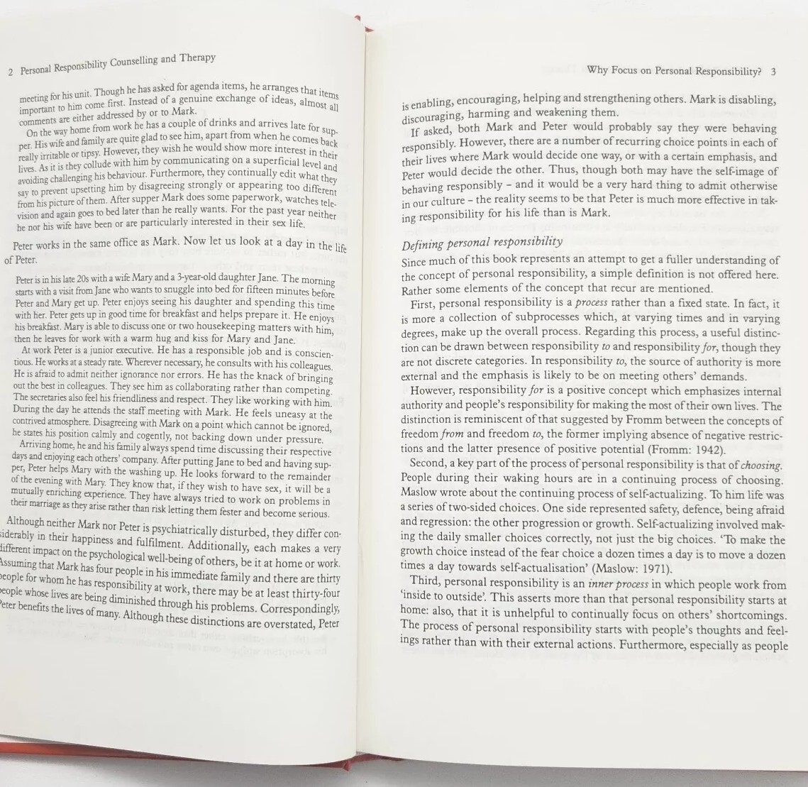 Personal Responsibility Counseling and Therapy Richard Nelson-Jones Book 1987