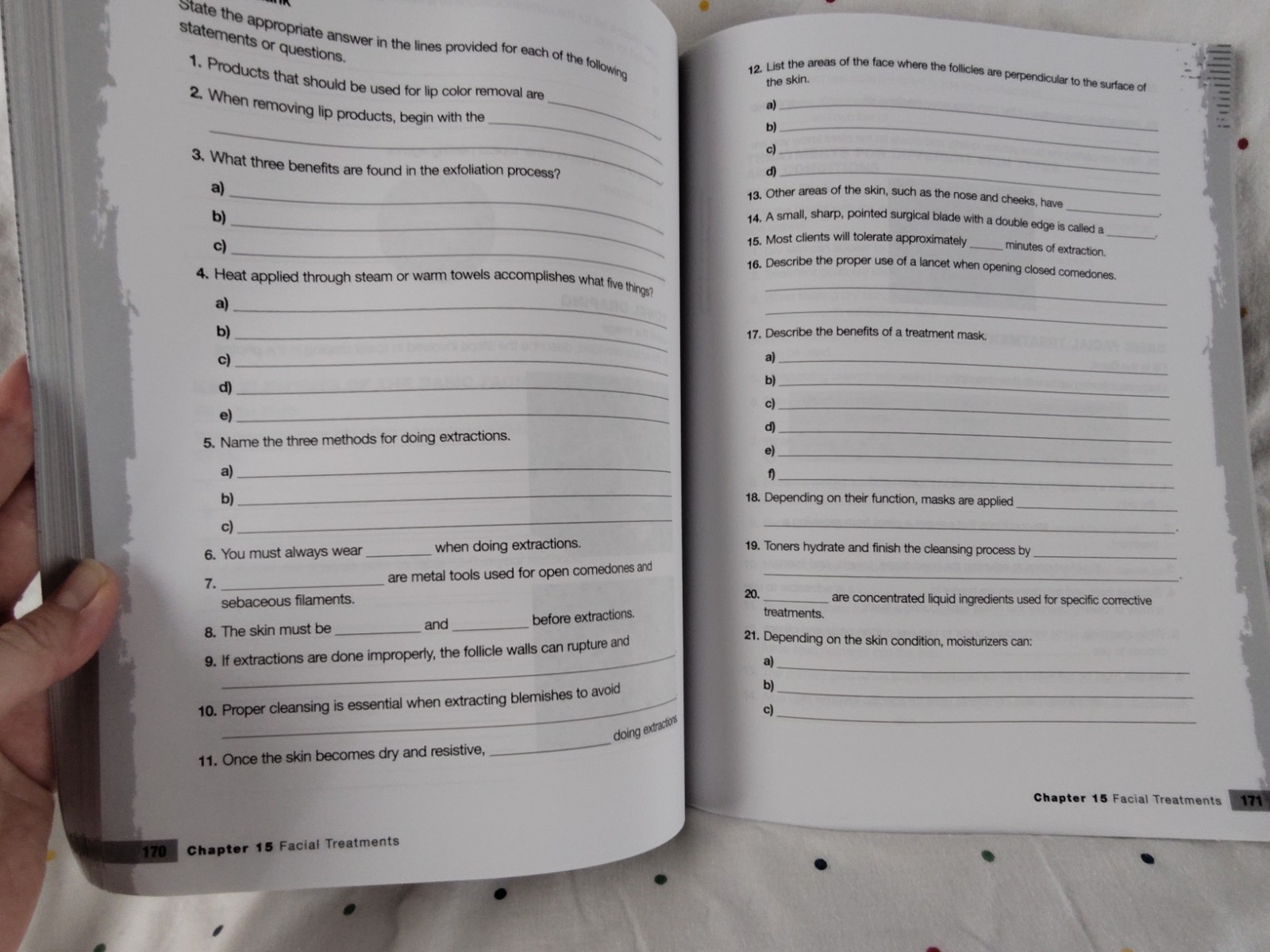 Milady Standard Esthetics Fundamental Lot (3) Textbook Workbook Exam Review ST46