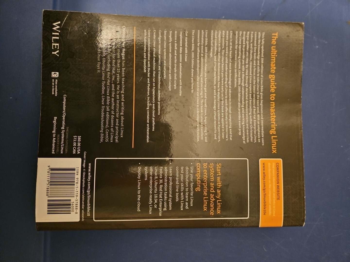 Bible Ser.: Linux Bible by Christopher Negus (2020, Trade Paperback)