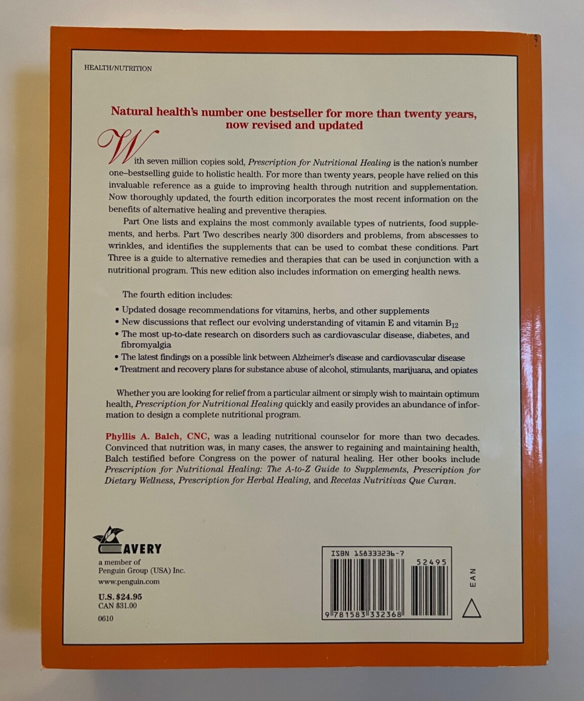 Prescription for Nutritional Healing 4th Edition Phyllis A. Balch LIKE NEW