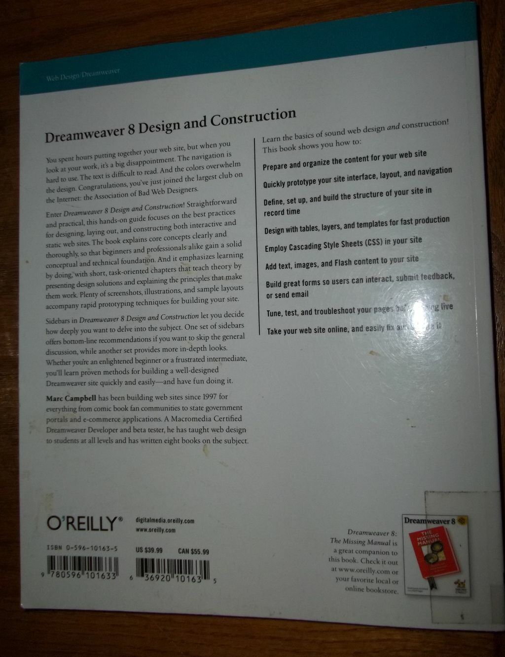 O’Reilly Digital Studio: Dreamweaver 8 Design and Construction by Marc Campbell