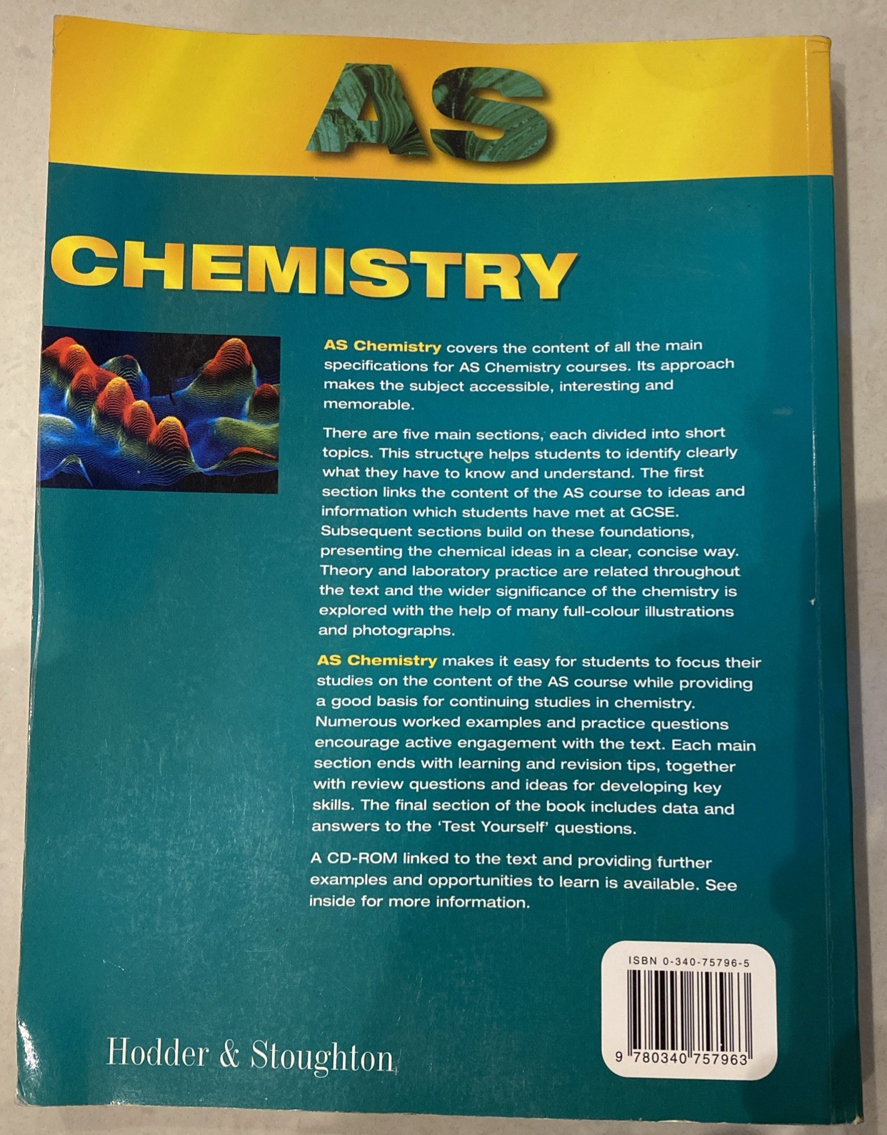 AS Chemistry (Advanced Chemistry Series), Hunt, Andrew, Used; Very Good Book