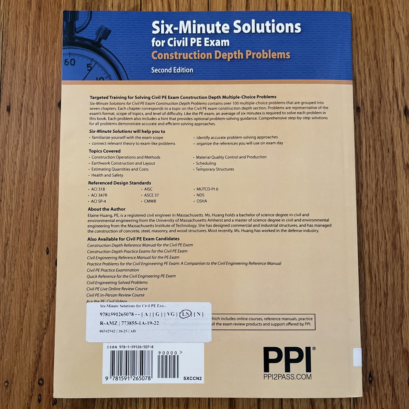 Six-Minute Solutions for Civil PE Exam: Construction Depth Problems