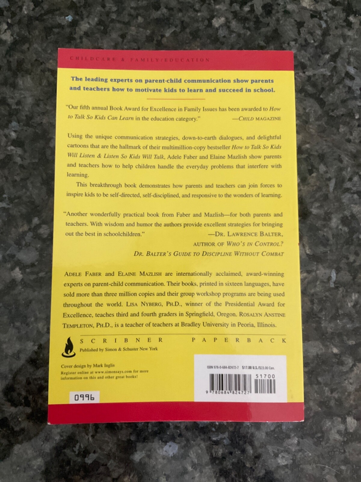 How To Talk So Kids Can Learn by Adele Faber, Elaine Mazlish