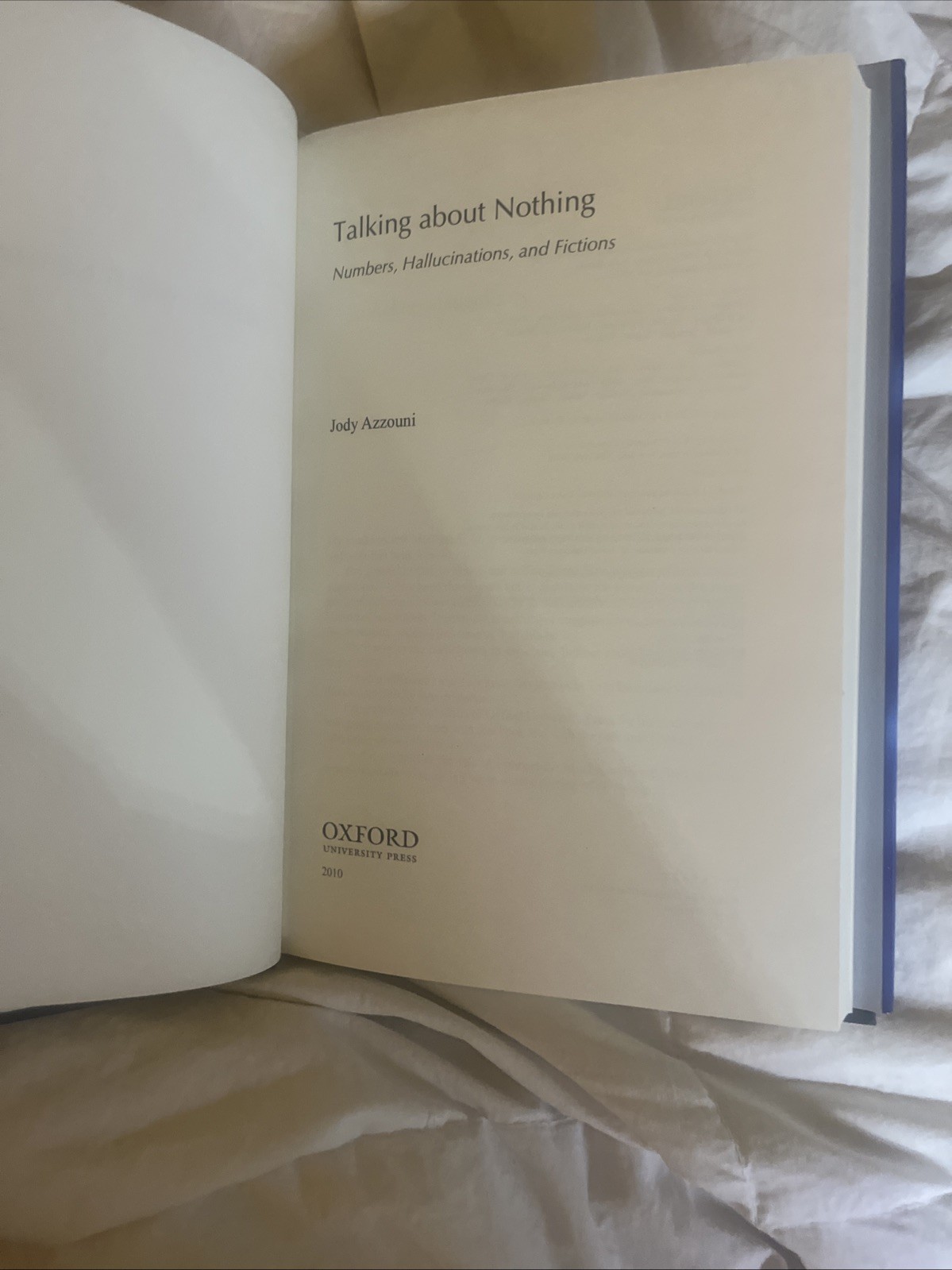 Talking about Nothing : Numbers, Hallucinations, and Fictions Jod