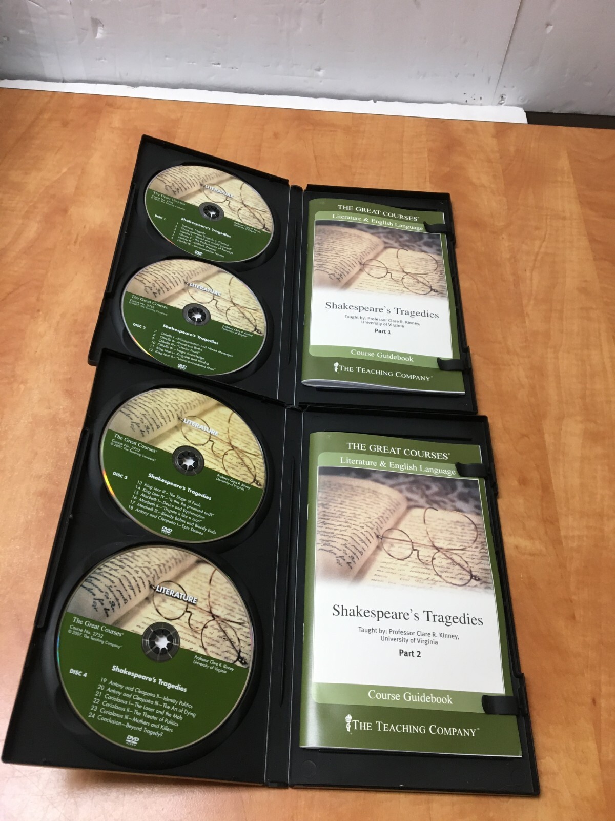The Great Courses Shakespeare’s Tragedies Part 1 & 2 With Guidebook 4 DVDs s11