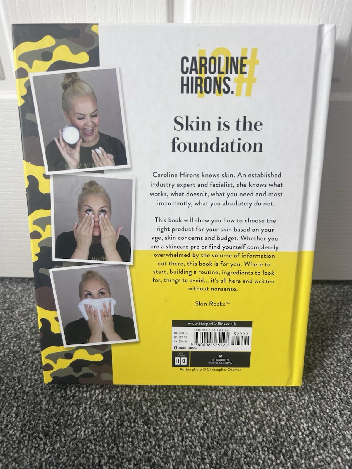 New CAROLINE HIRONS Skincare: The Ultimate No-Nonsense Guide Hardback RRP £20