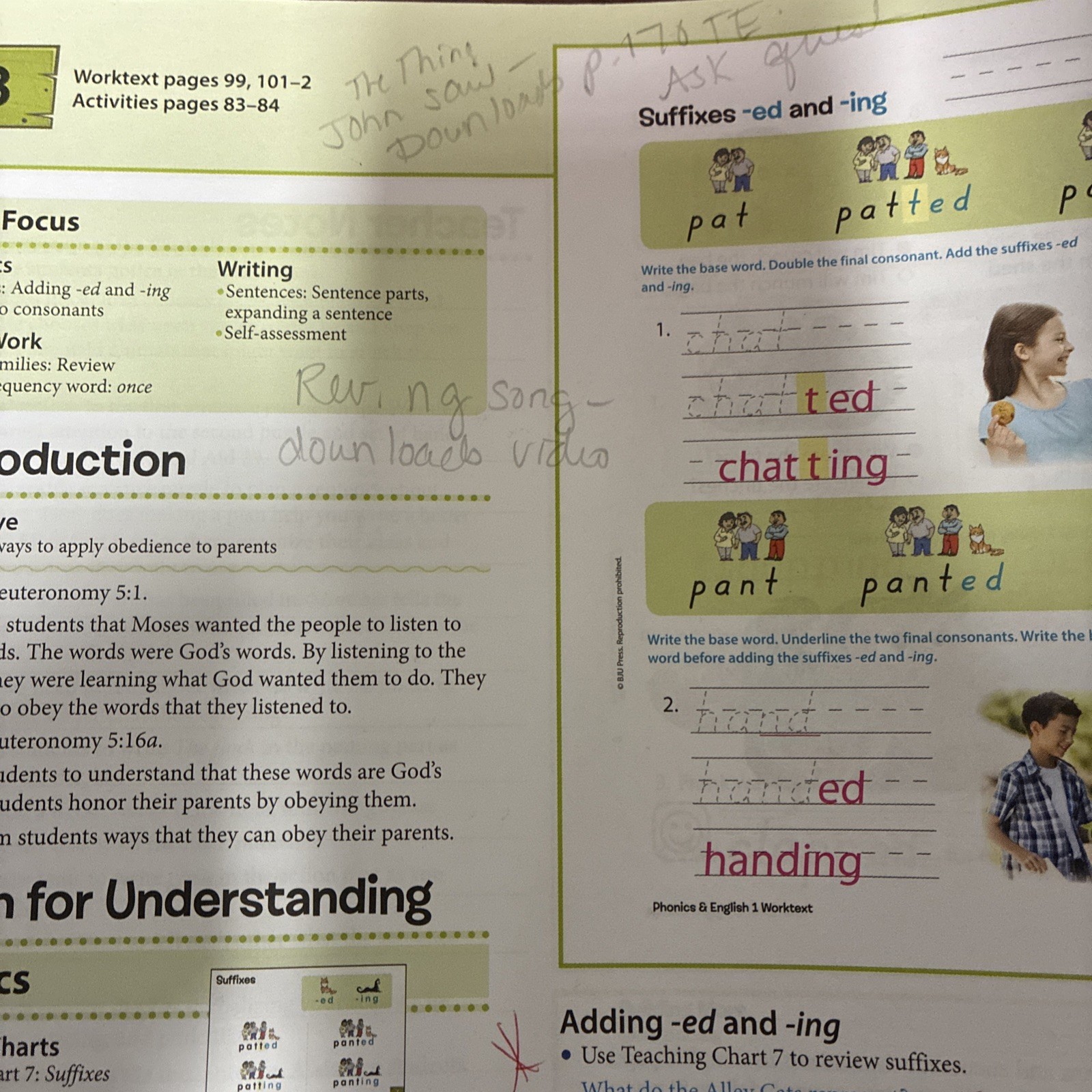 BJU Grade 1 Phonics and English 1 Teacher Edition – Two Volumes, Fourth Edition