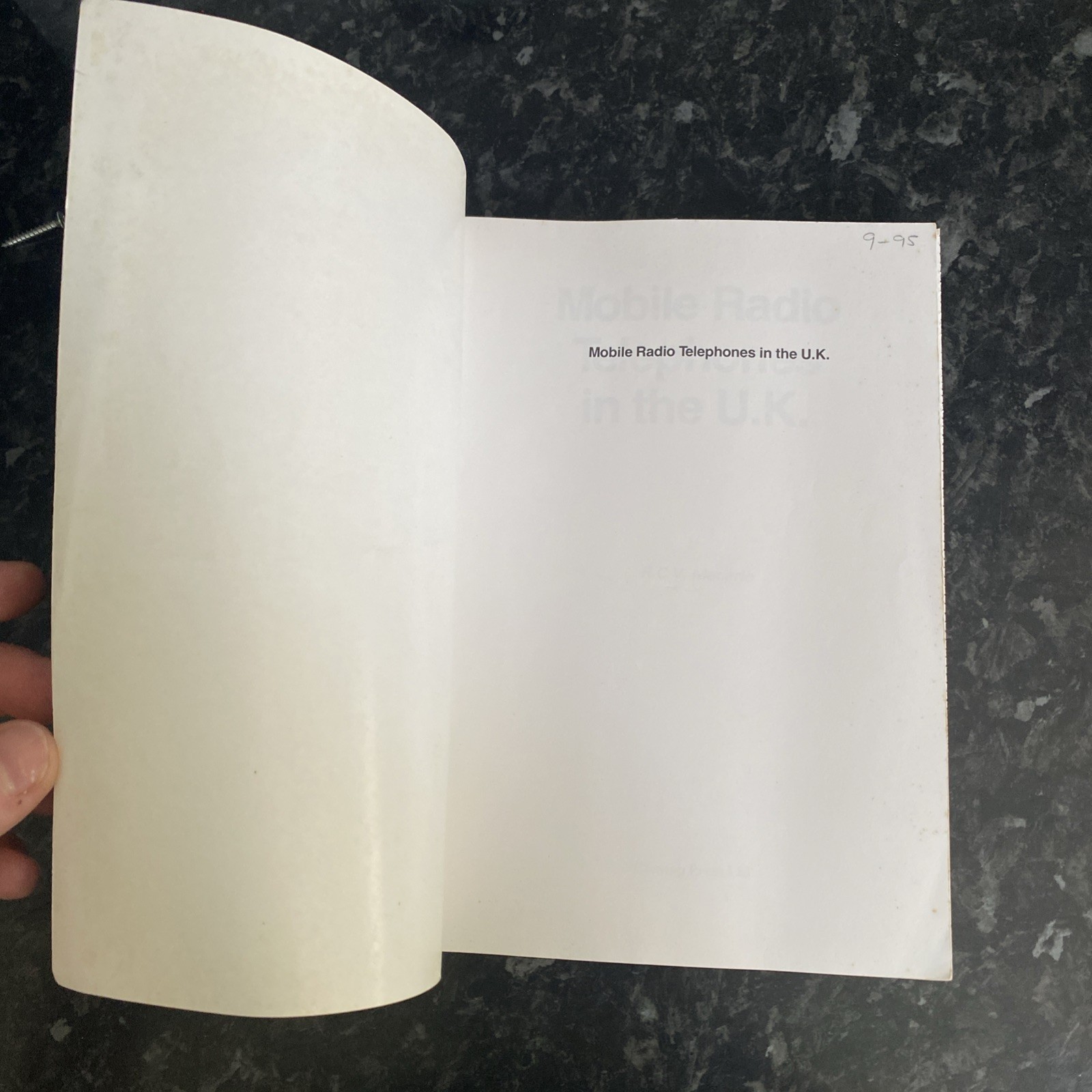 Mobile Radio Telephones in the U.K. By R.C.V. Macario