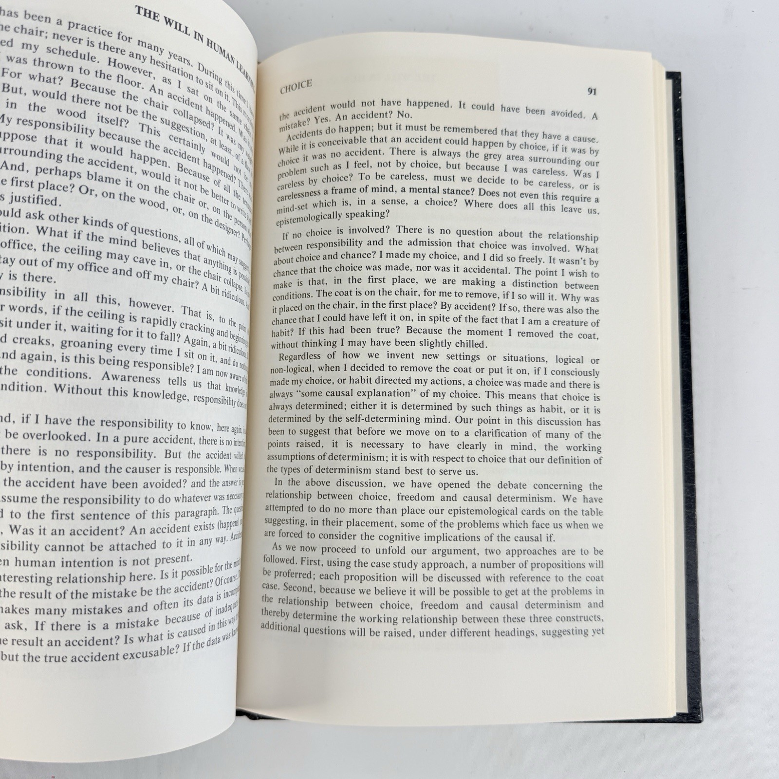 The Will In Human Learning Russell A. Peterson HC Psychology Book Vtg 1977