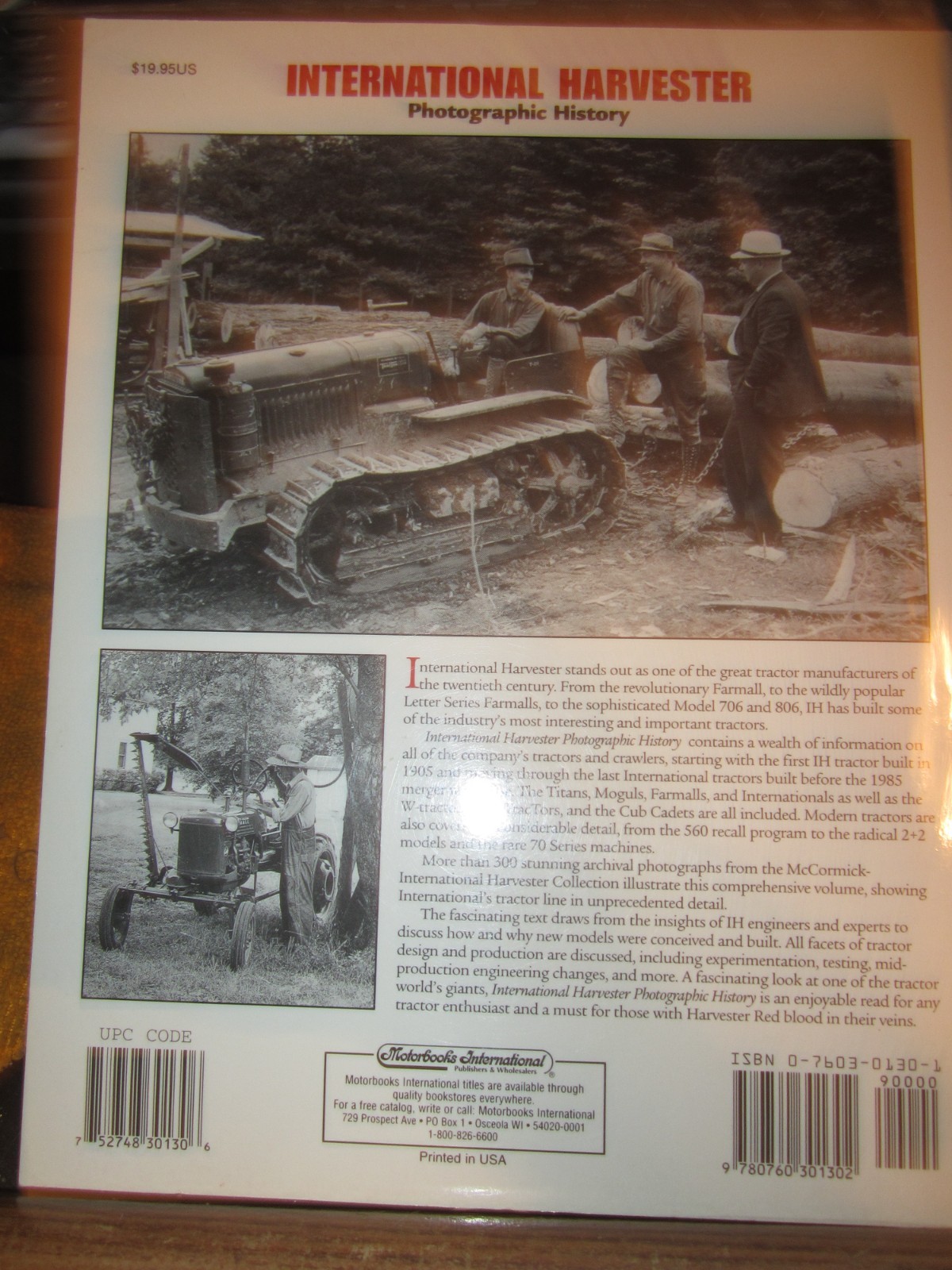 INTERNATIONAL HARVESTER PHOTOGRAPHIC HISTORY By Lee Klancher NEW 224 PAGES