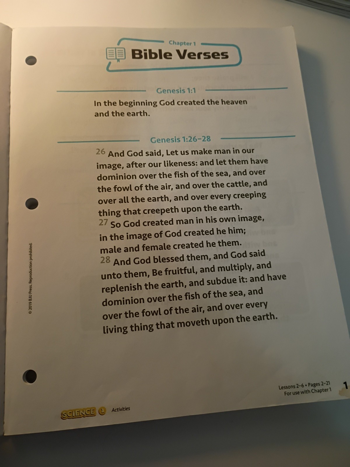 BJU Science Grade 1 Student Textbook & Activities Book Bob Jones University