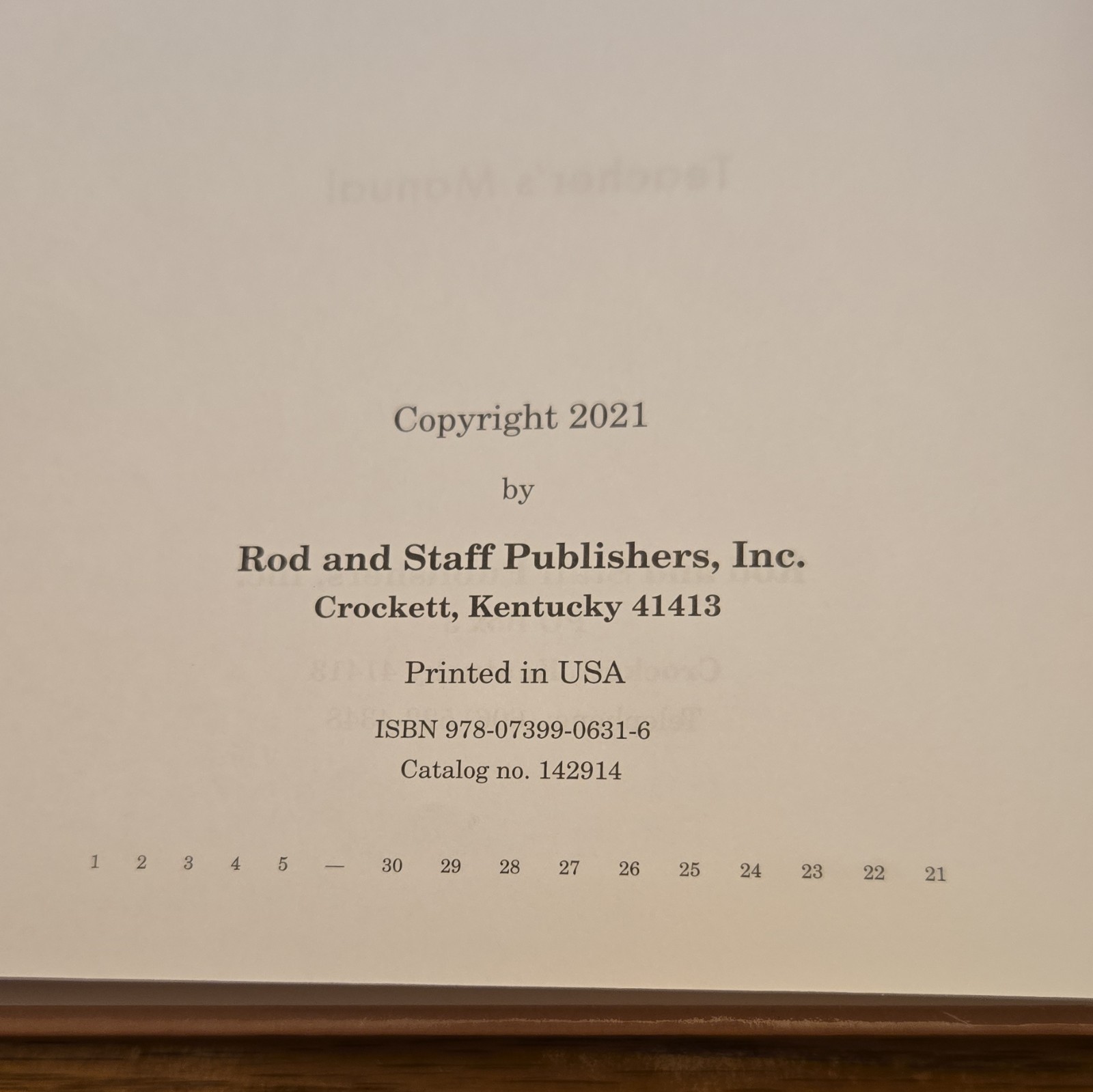 Rod and Staff God’s Created World Science 2 Teacher’s Manual HC 2021 Answer Key