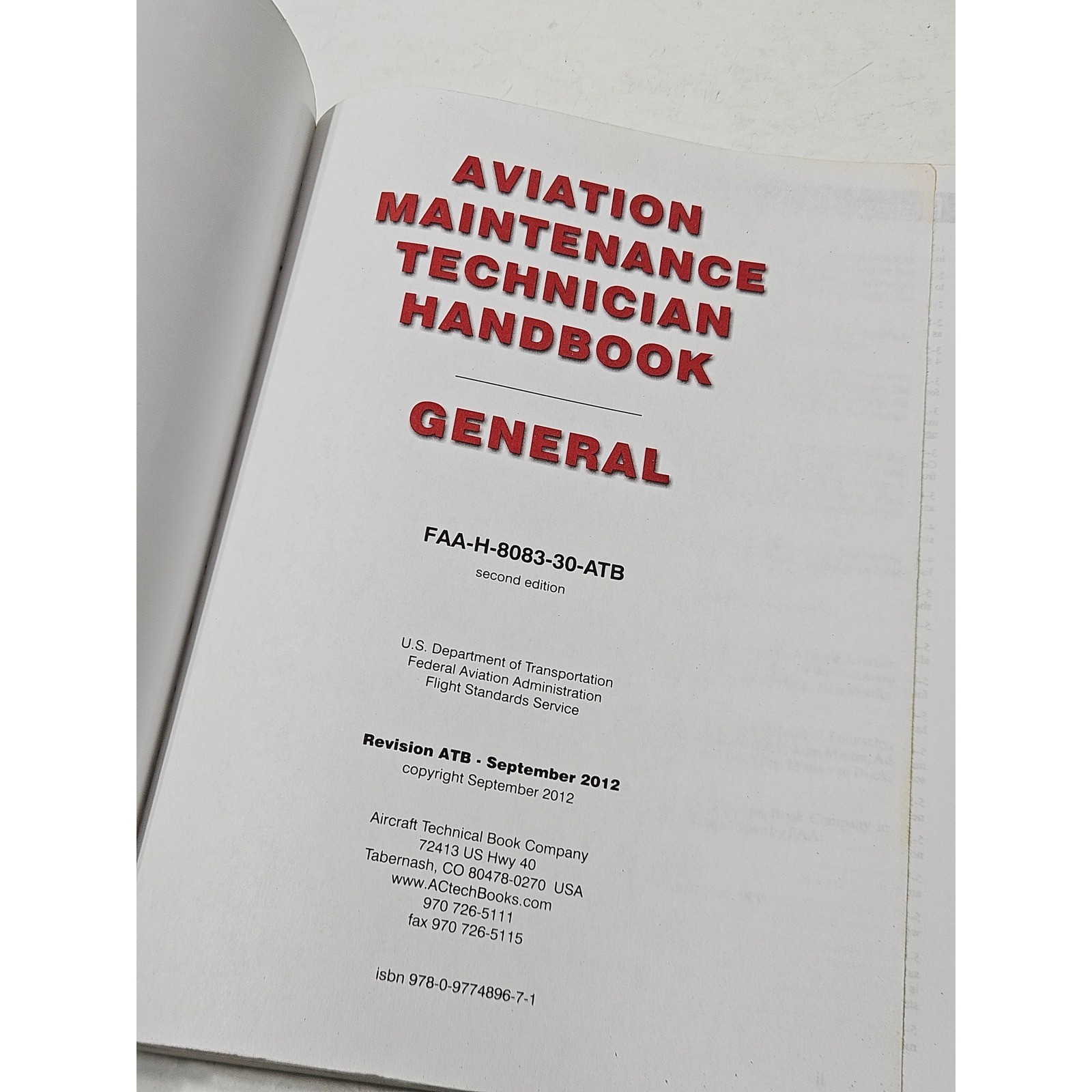 Airframe and Powerplant Mechanics General Handbook FAA-H-8083-30-ATB FAA 2nd Ed