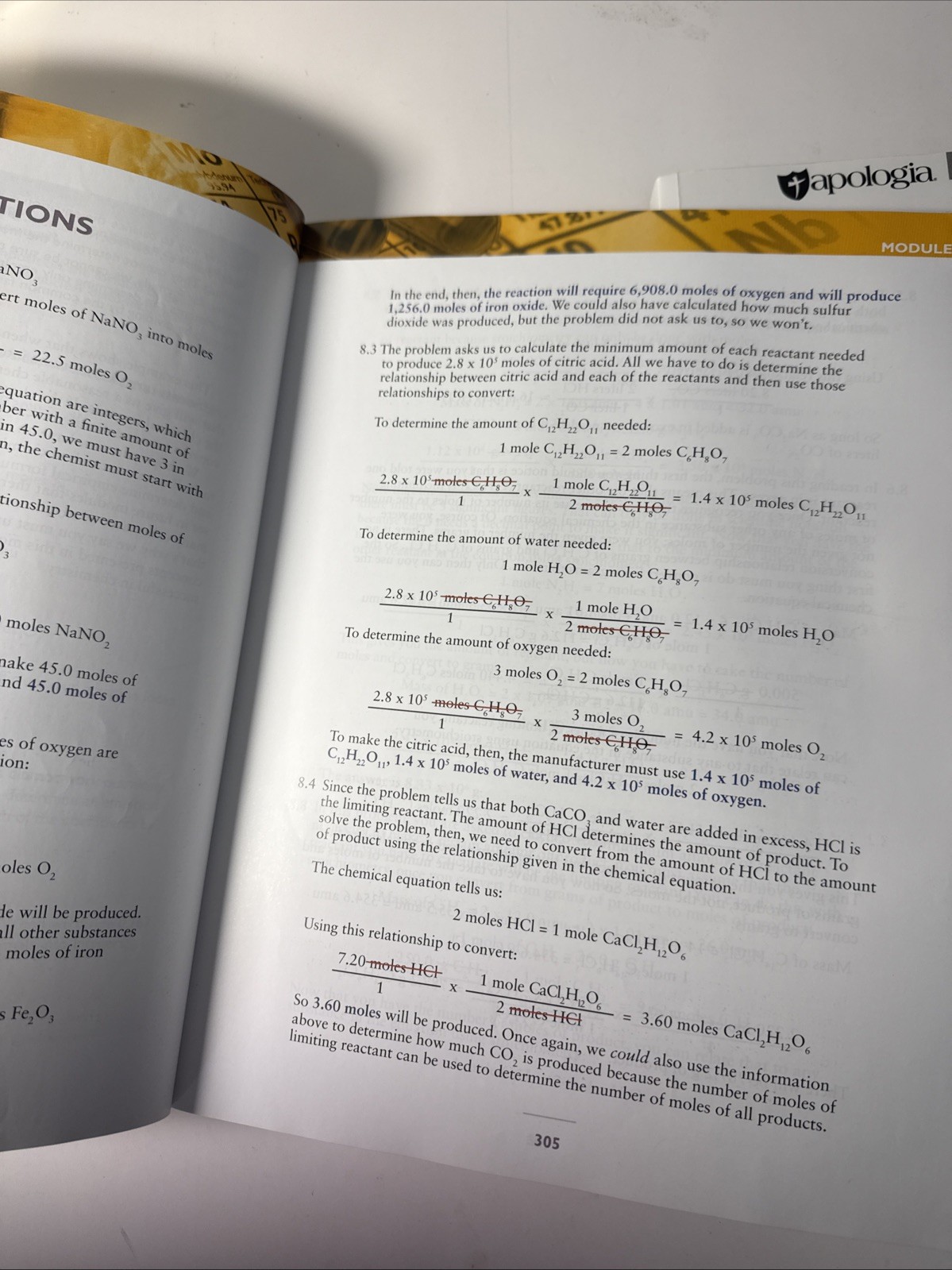 apologia chemistry (3rd ed) Textbook & Solutions/test Book, Water Damage