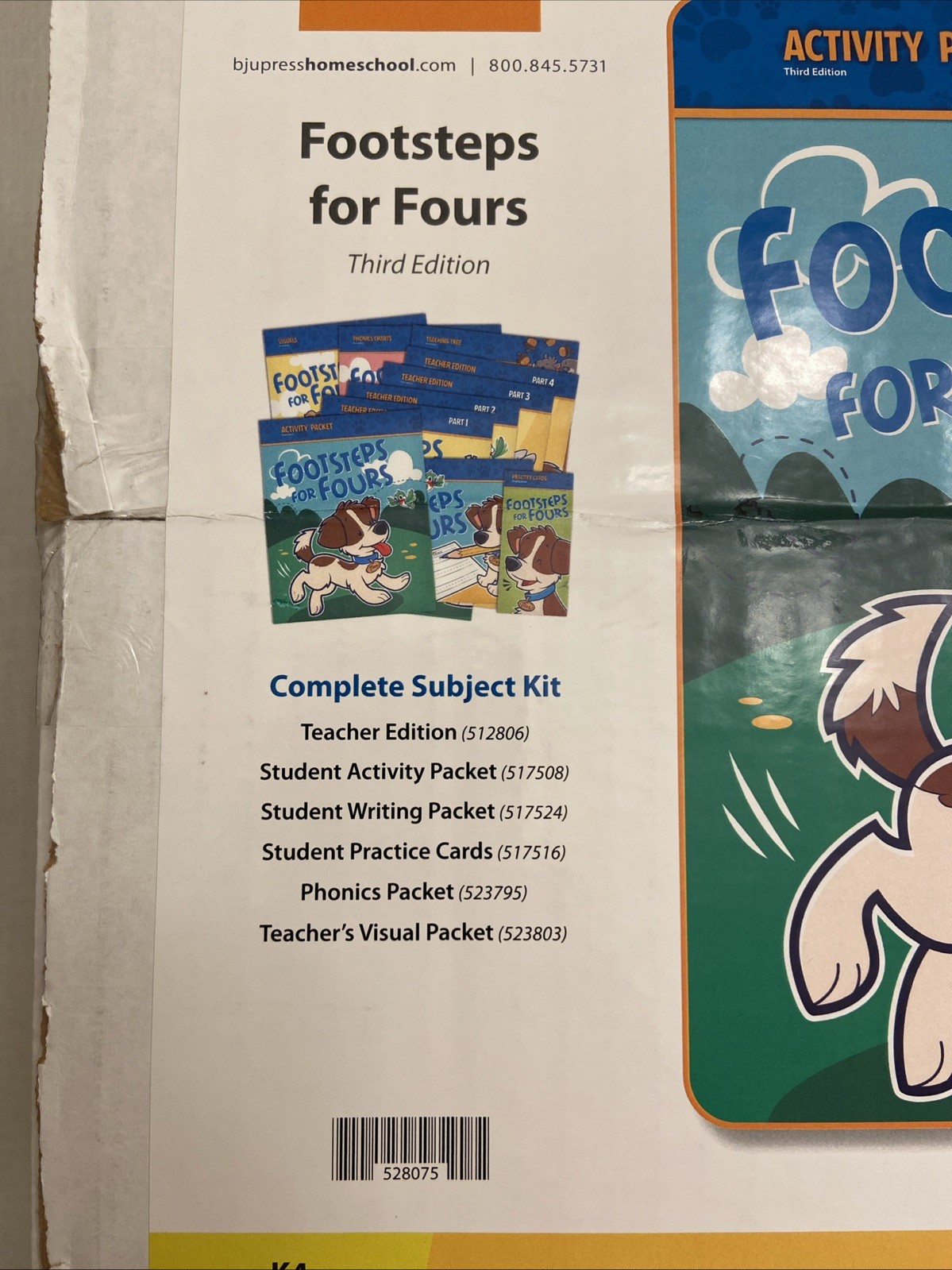 NEW BJU Press Preschool Pre-K K4 FOOTSTEPS FOR FOURS Complete Subject Kit 3rd Ed