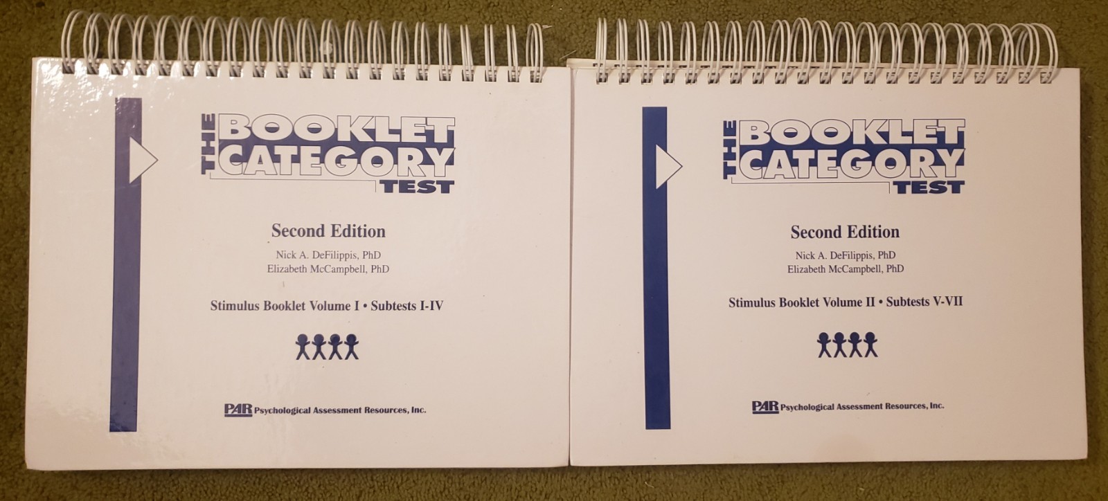 Booklet Category Test- Second Edition. Complete (both Volumes I & II)