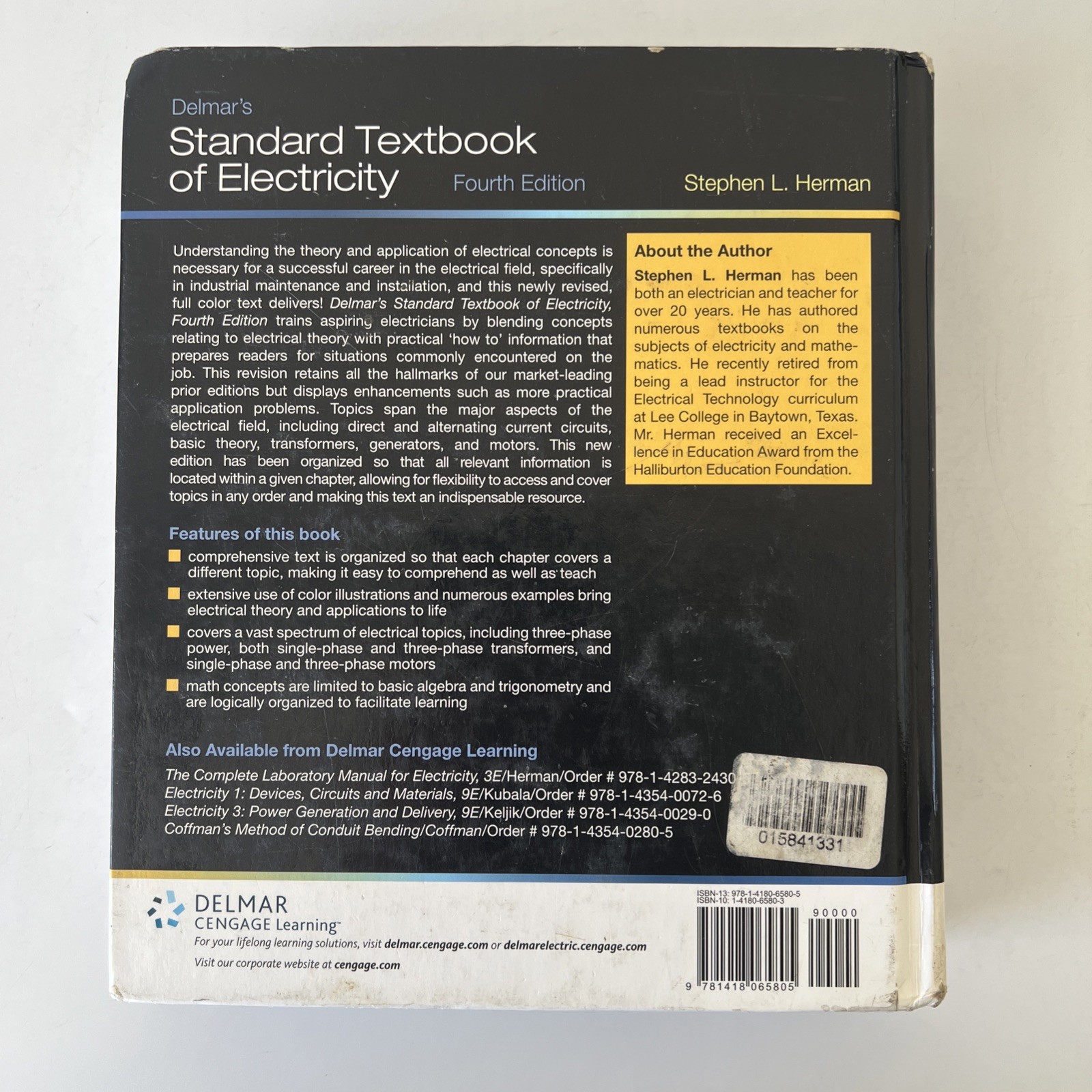 Delmar’s Standard Textbook of Electricity, 4th Edition. Hardcover 9781418065805