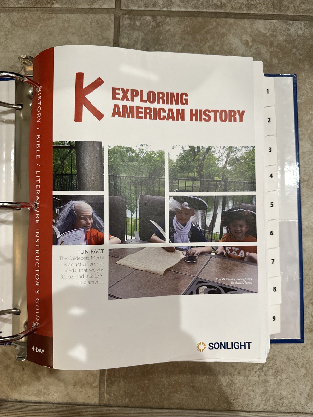 Sonlight K Instructor’s Guide Binder History LA Science 4-Day