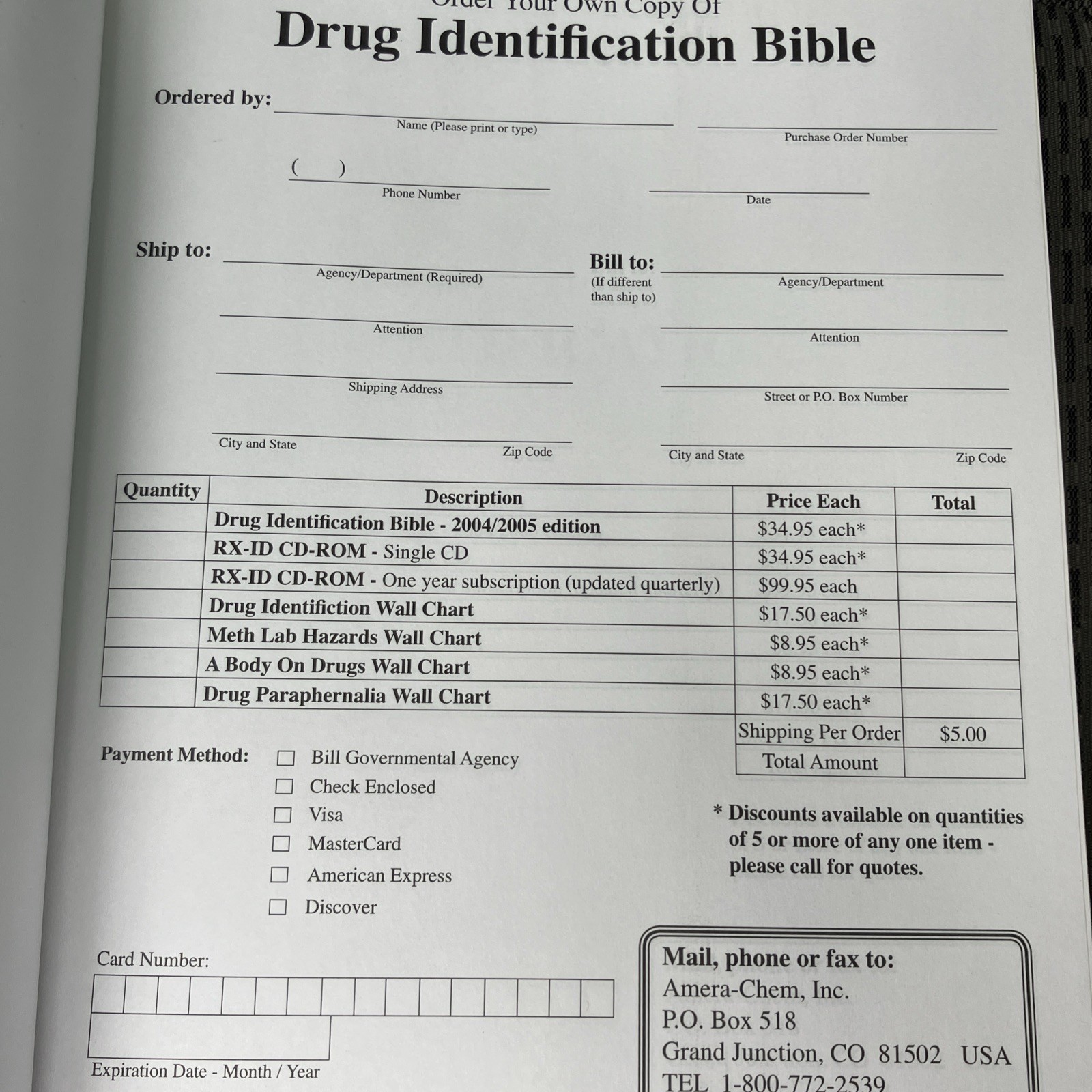 Drug Identification Bible 2004-2005 Textbook Identification