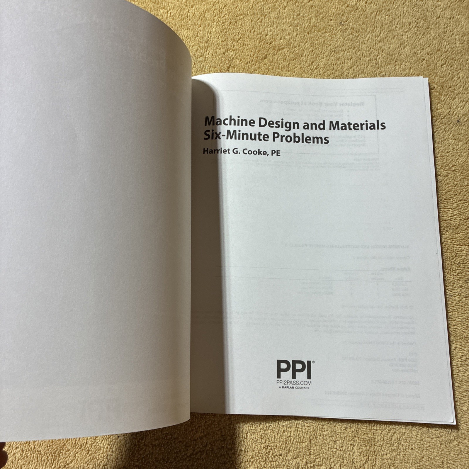 PPI Machine Design and Materials Six-Minute Problems – 2019 / 4th Revision