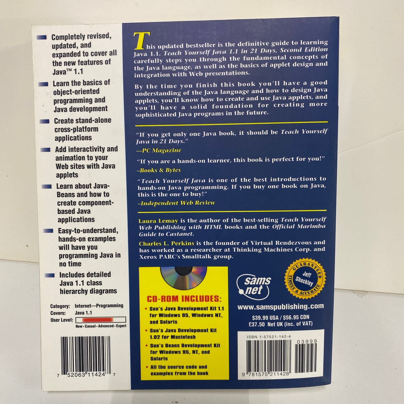 Teach Yourself Java 1.1 in 21 Days Second Edition-Laura Lemay/Charles L. Perkins