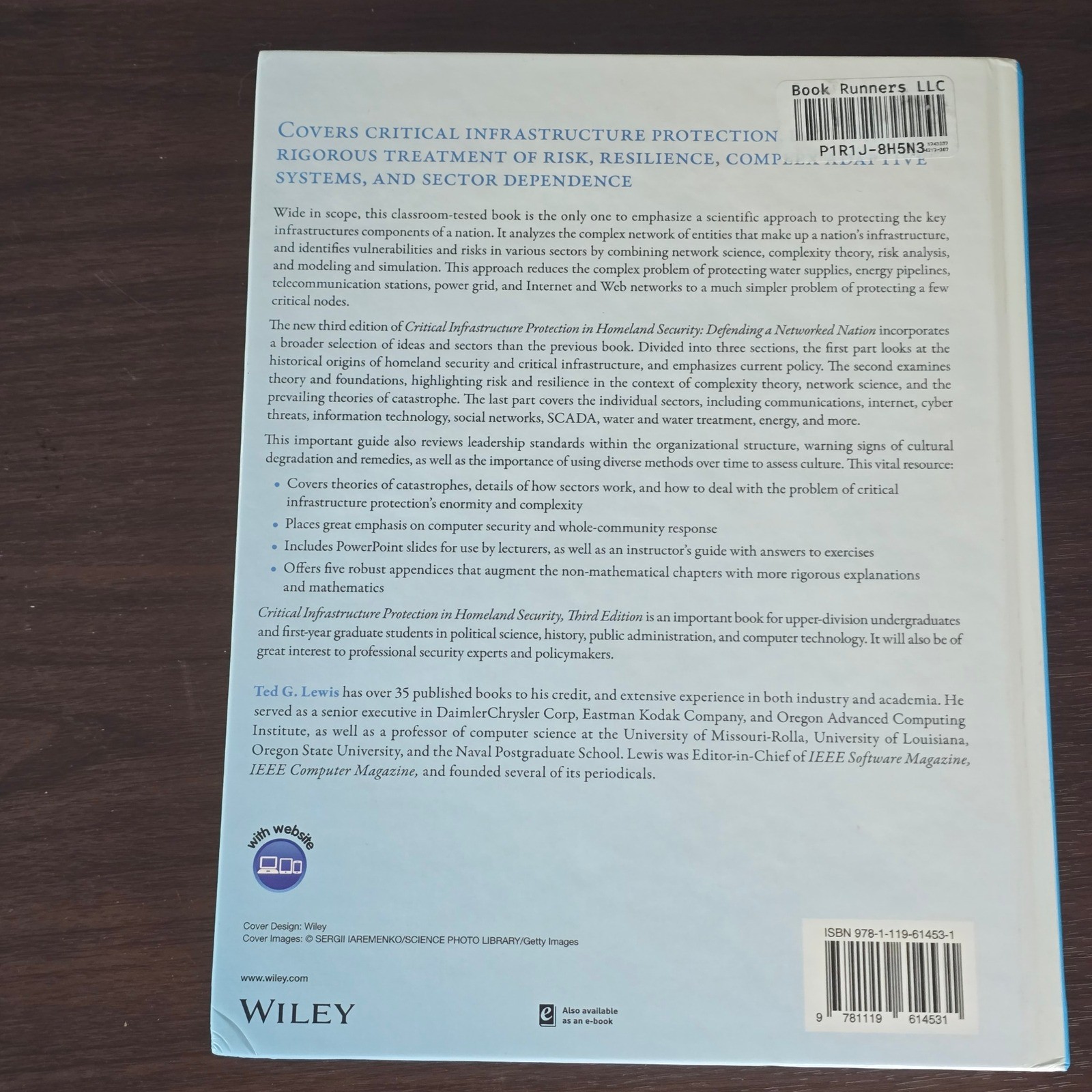 Critical Infrastructure Protection in Homeland Security 3rd Ed Ted Lewis Wiley