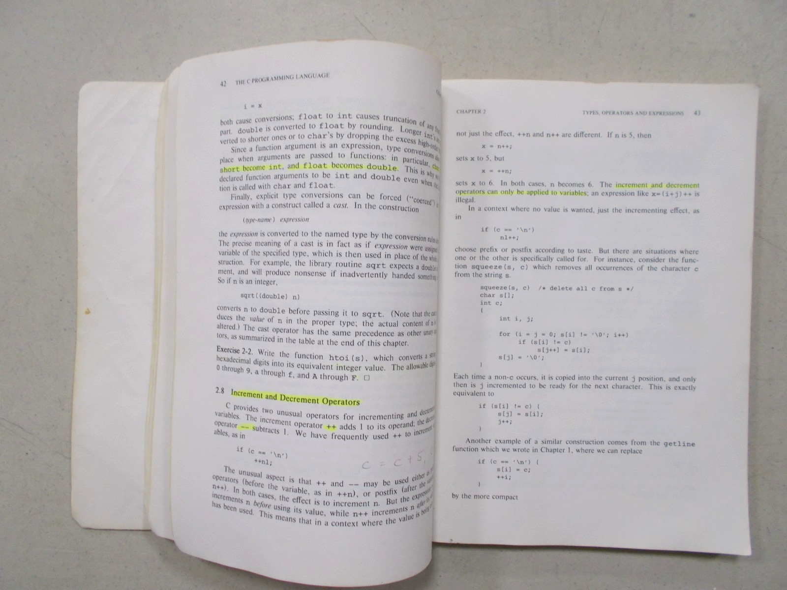 * The C Programming Language by Brian W. Kernighan (paperback)