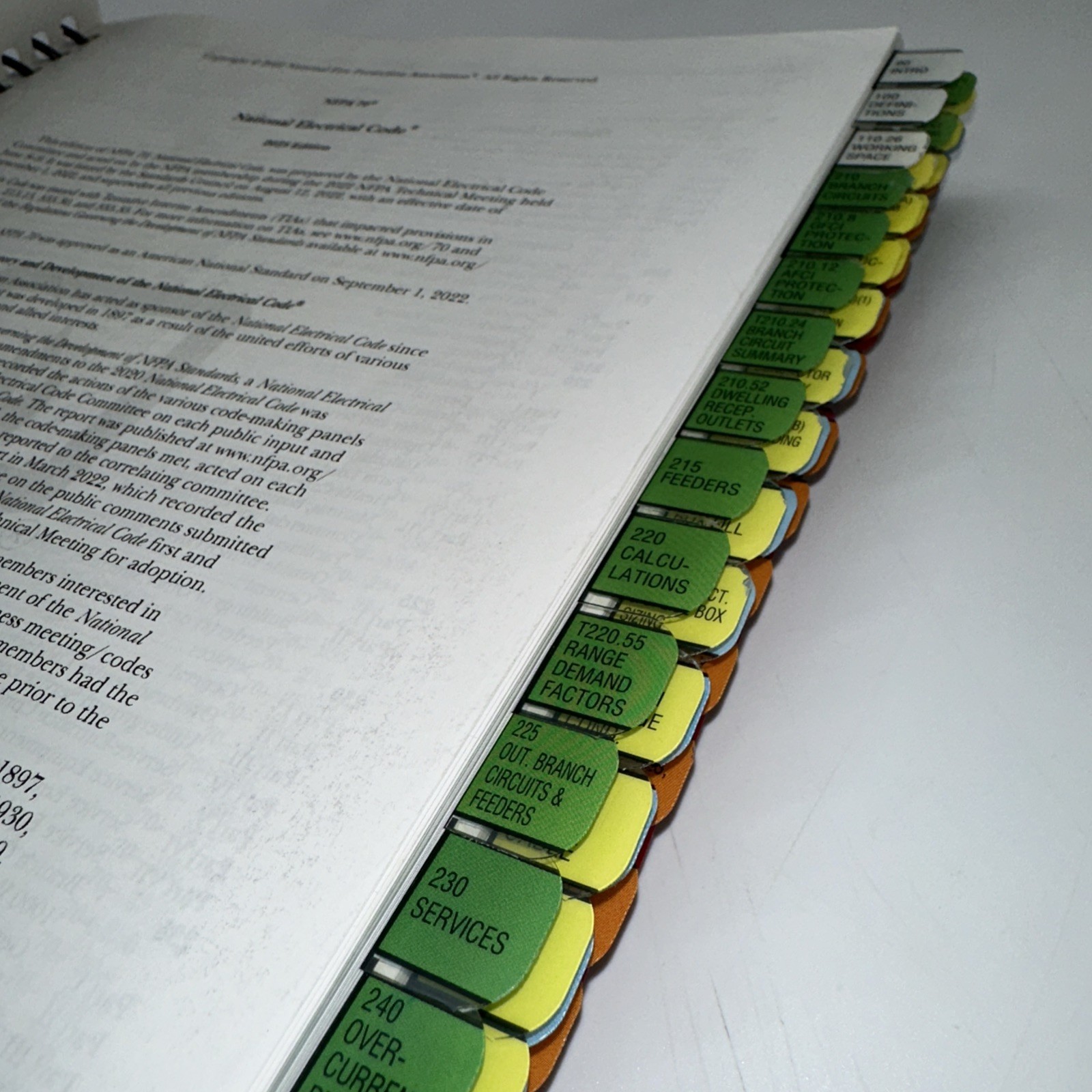 NEW NFPA 70, National Electrical Code 2023 Spiralbound Book Pretabbed Tabs