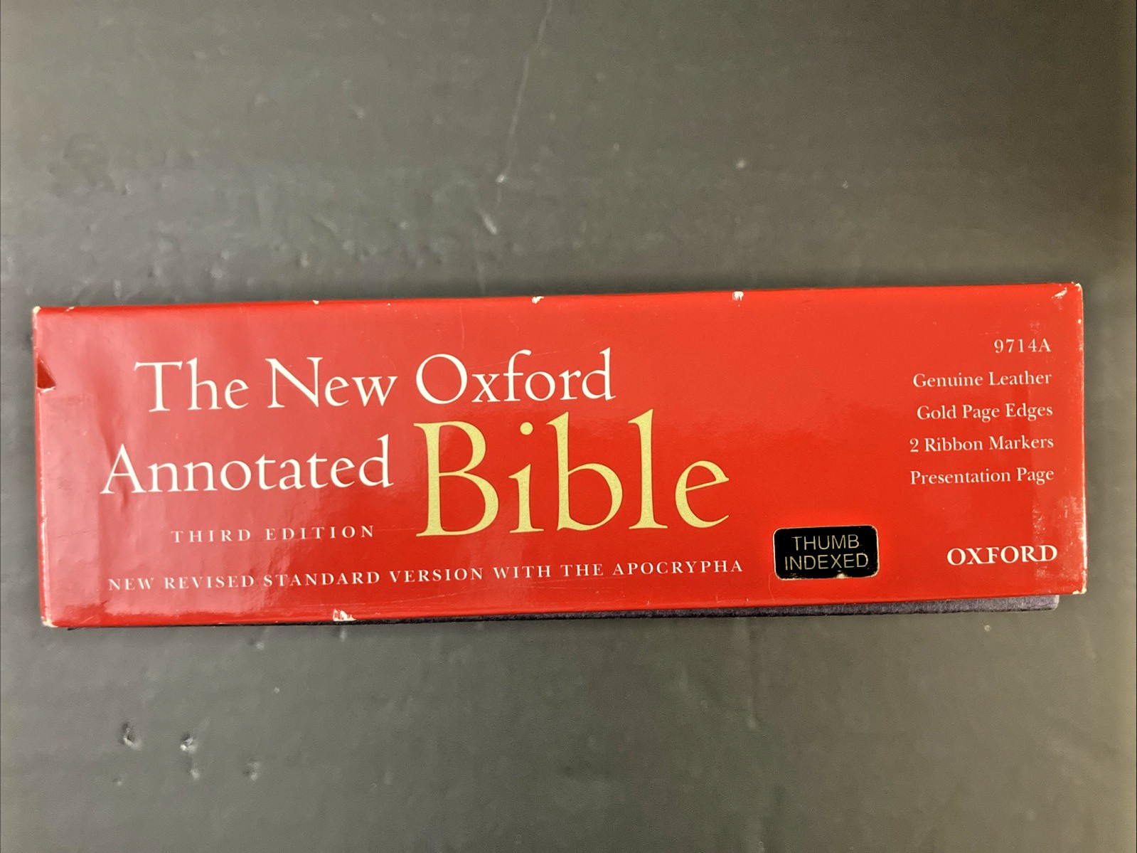 New Oxford Annotated Bible with the Apocrypha, NRSV. 3rd Edition. Leather. 9714A
