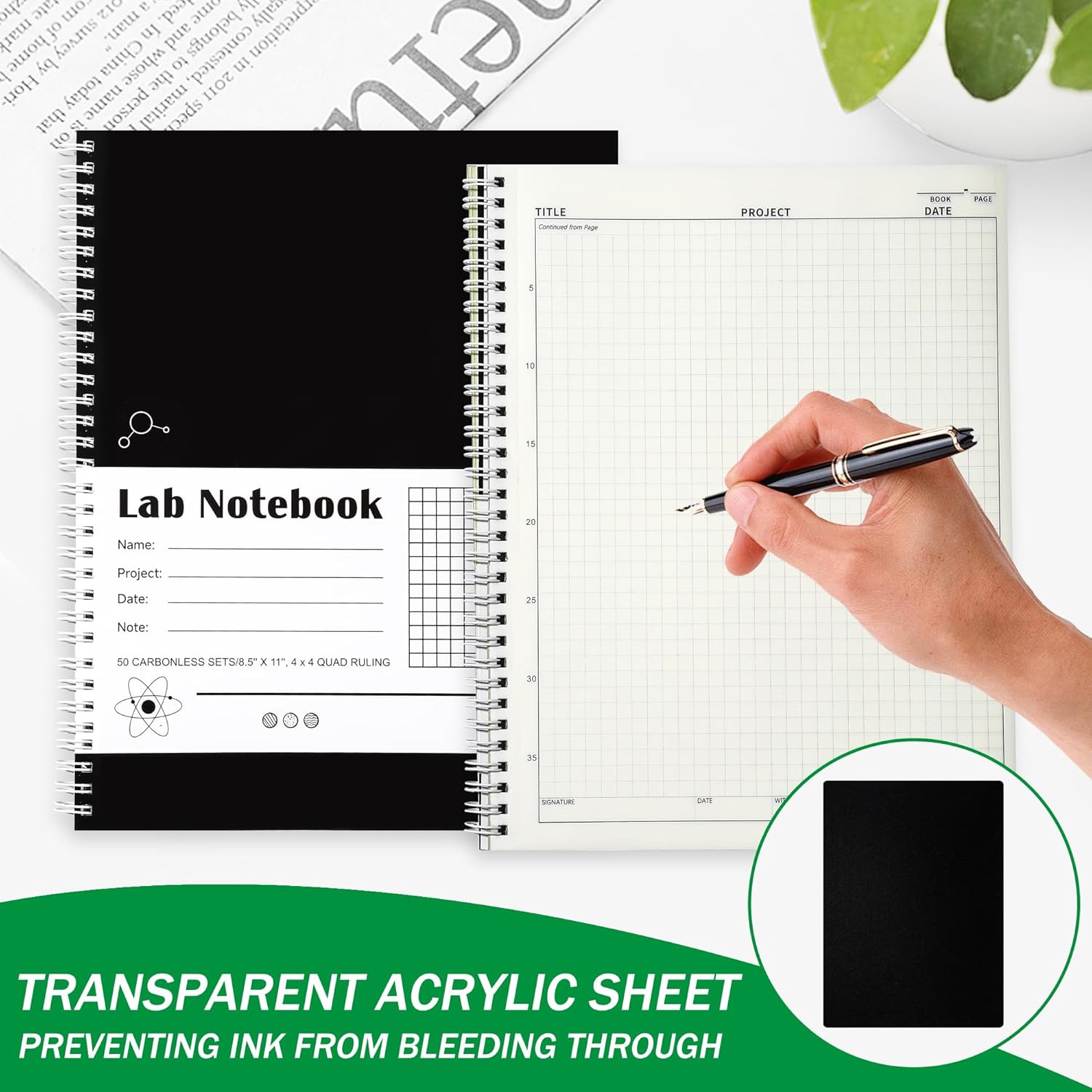 Carbonless Lab Notebook – 50 Carbonless Sets(8.5» X 11»), Carbon Copy Science