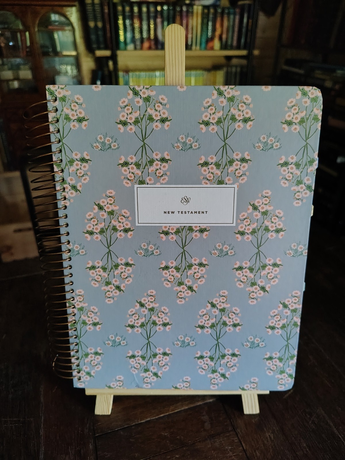 ESV Spiral-Bound Journaling Bible New Testament Hardcover Artwork Lulie Wallace