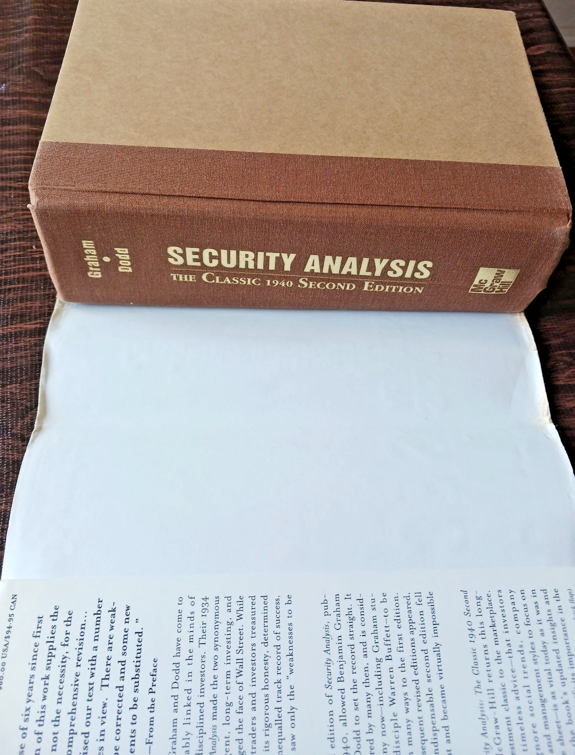 Security Analysis -The Classic 1940- Second Edition by Benjamin Graham – HC