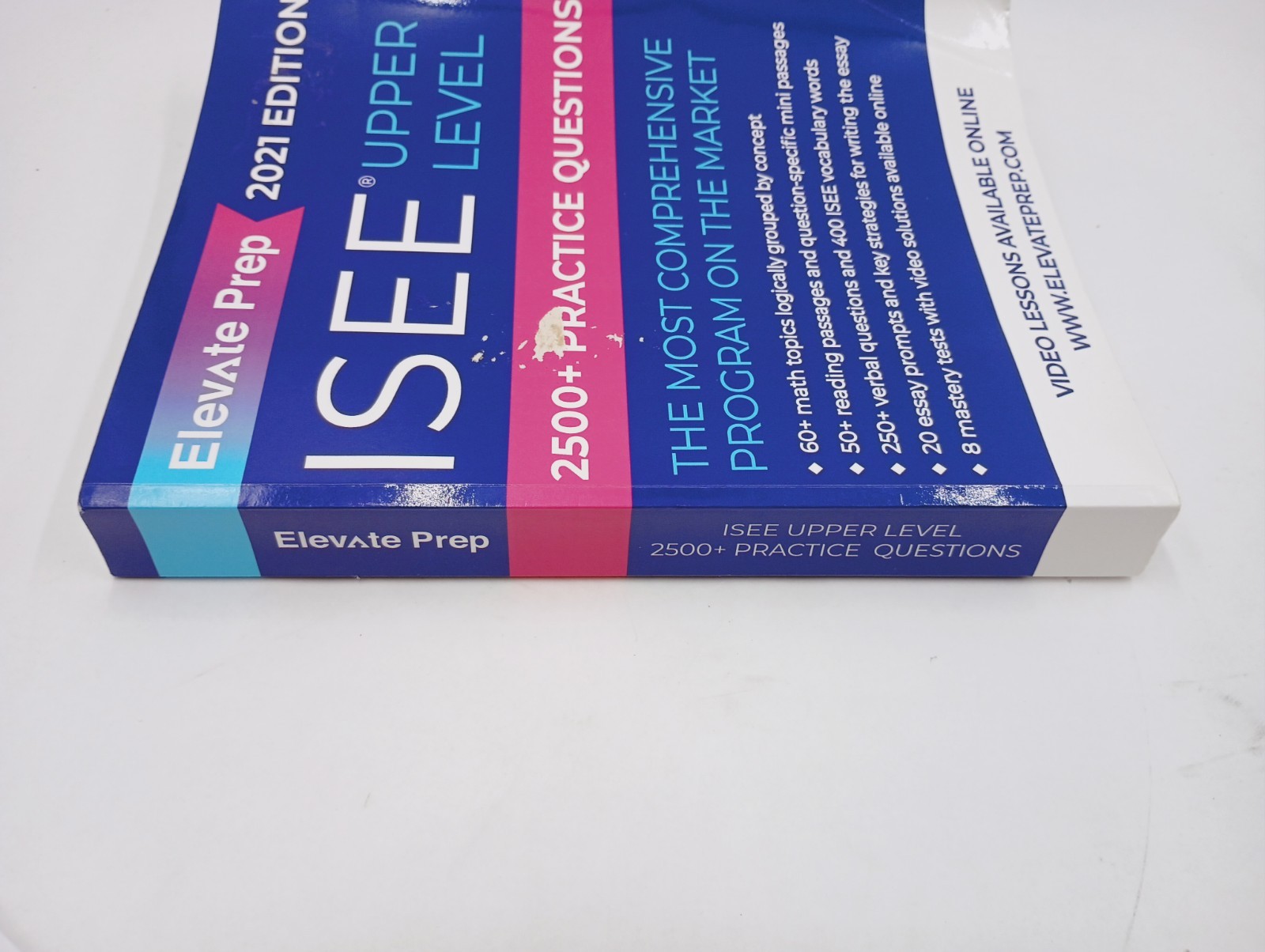 NEW ELEVATE PREP 2021 EDITION ISEE UPPER LEVEL 2500+ PRACTICE QUESTIONS TEXTBOOK