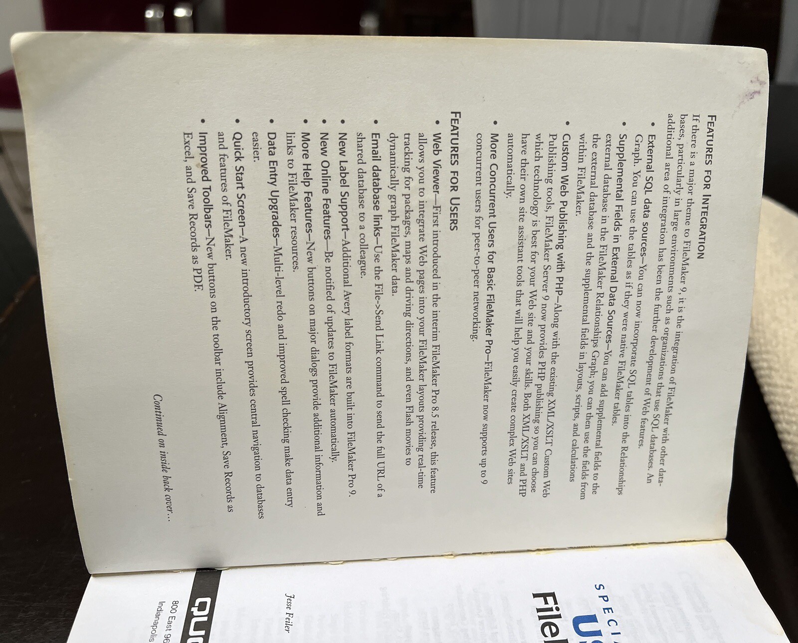 SPECIAL EDITION USING FILEMAKER 9 By Jesse Feiler