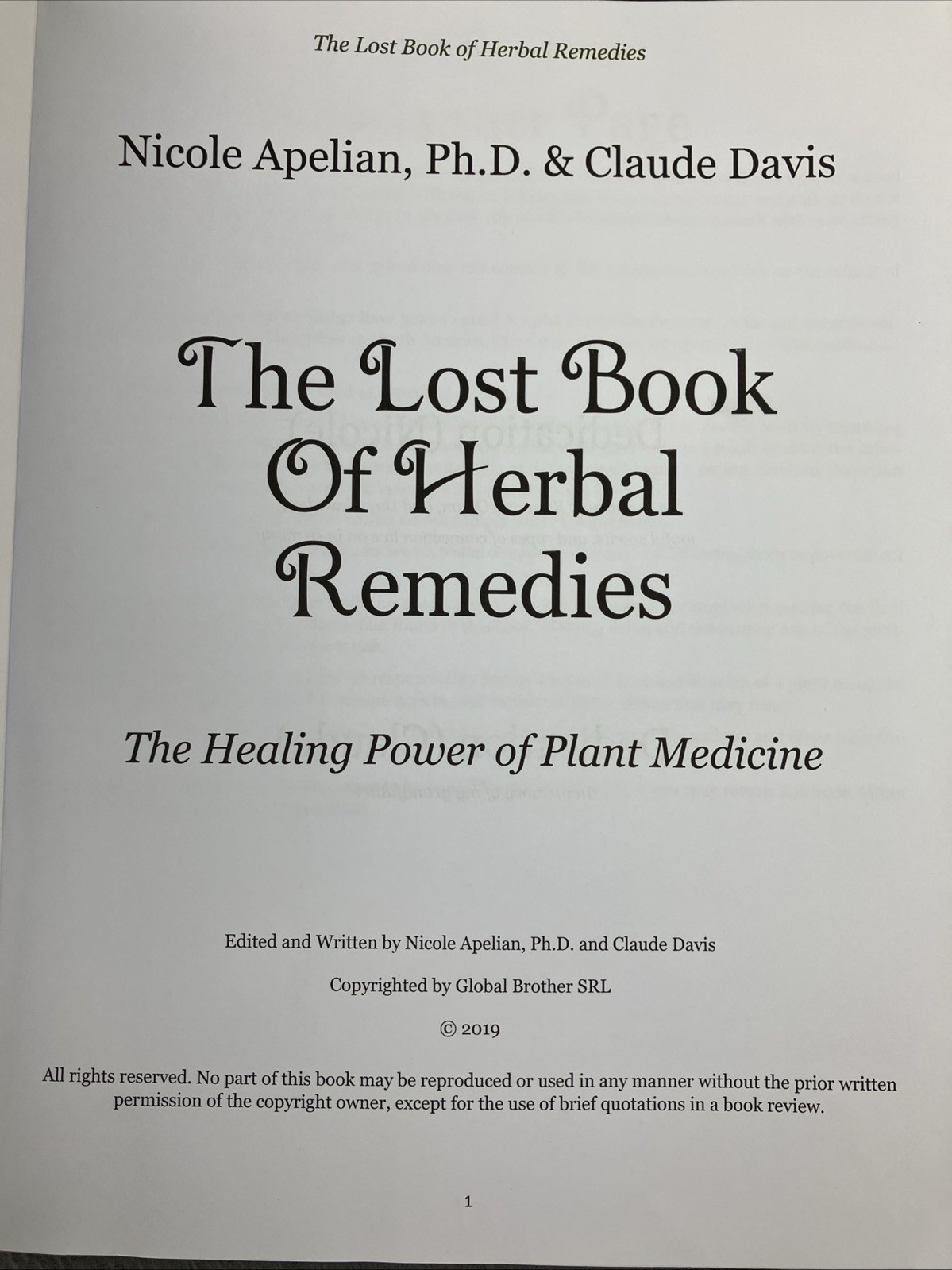The Lost Book of Herbal Remedies (paperback with color pictures) Herbs Recipes
