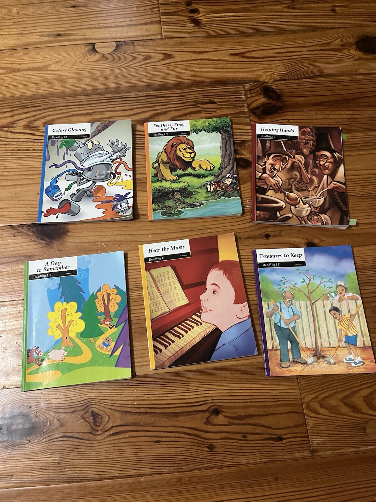 BJU Press Reading 1 Set of 6 Readers & 3 Book Links -Third Edition Reading Books