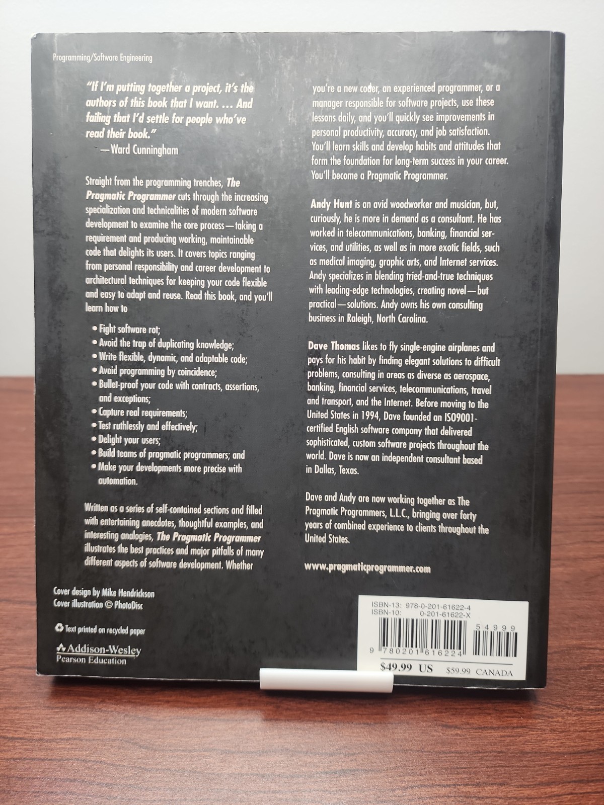Pragmatic Programmer: From Journeyman to Master by David Thomas and Andrew Hunt