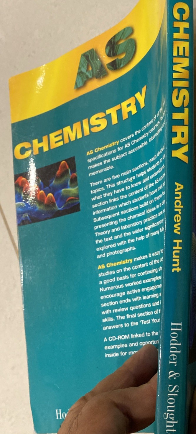 AS Chemistry (Advanced Chemistry Series), Hunt, Andrew, Used; Very Good Book
