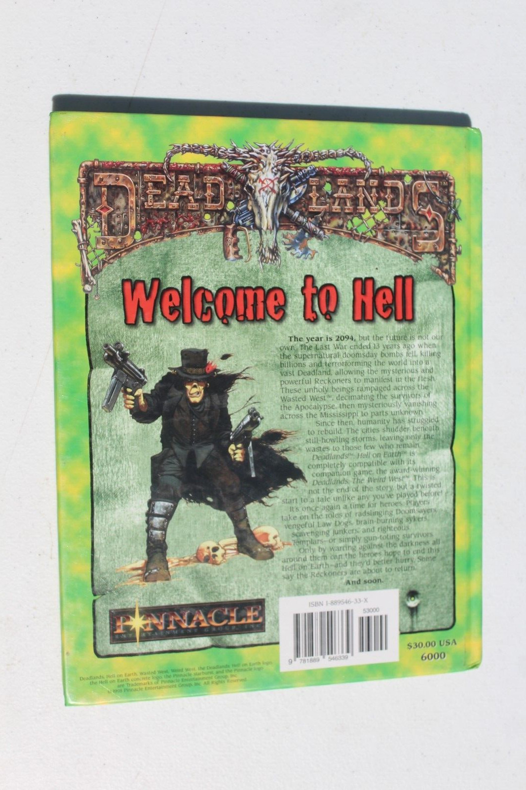 Deadlands Hell on Earth core rulebook USED hardback Pinnacle Classic rules